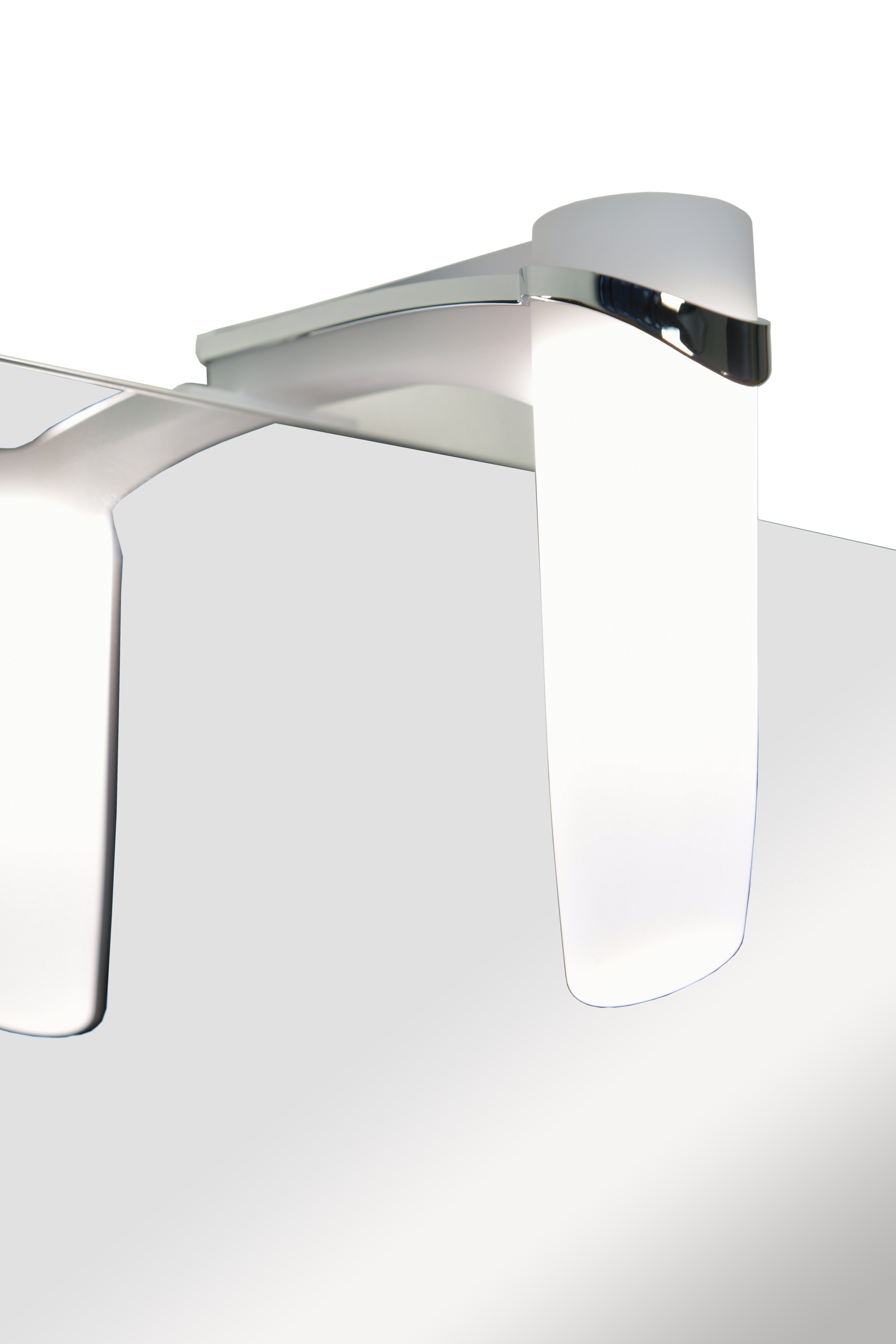 Badmöbel-Set LED-Beleuchtung für Spiegel perfekt & Eiche Unterschrank Badmöbel-Set Waschbecken, Waschtisch-Set 3-teilig FRESH badselekt mit das inkl. Gästebad hell,