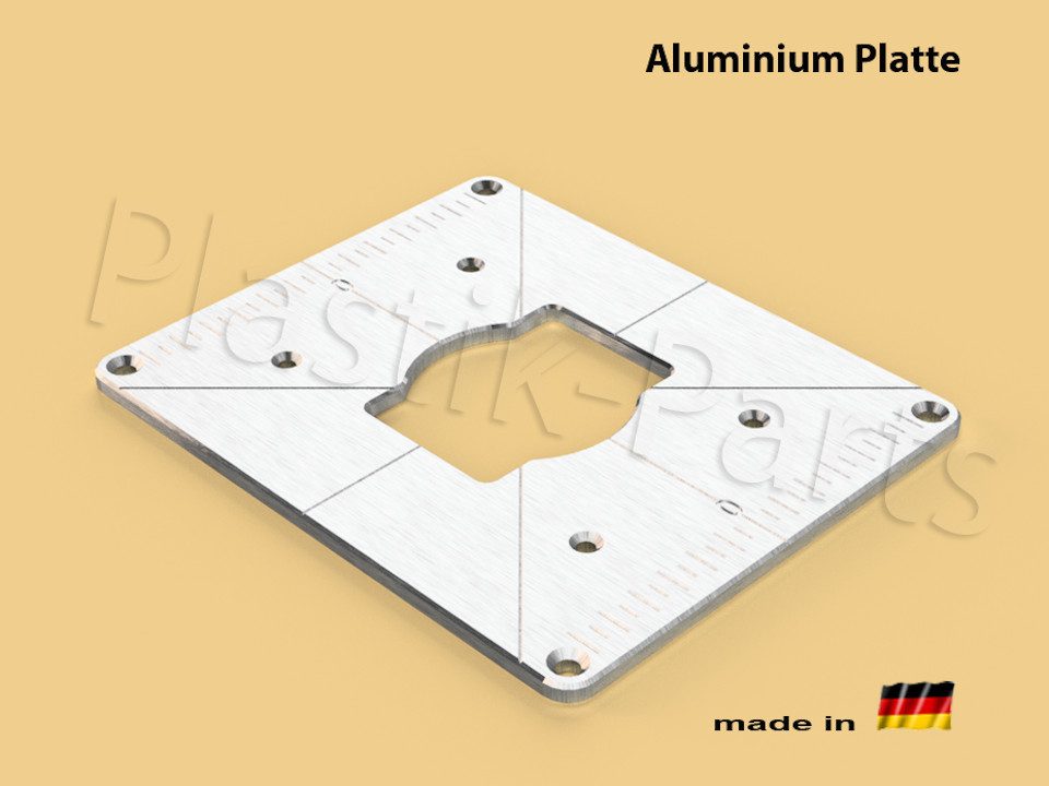 Fräser-Set ALU Befestigungsplatte Einlegeplatte Frästisch SiLVERLiNE 1020W 329863