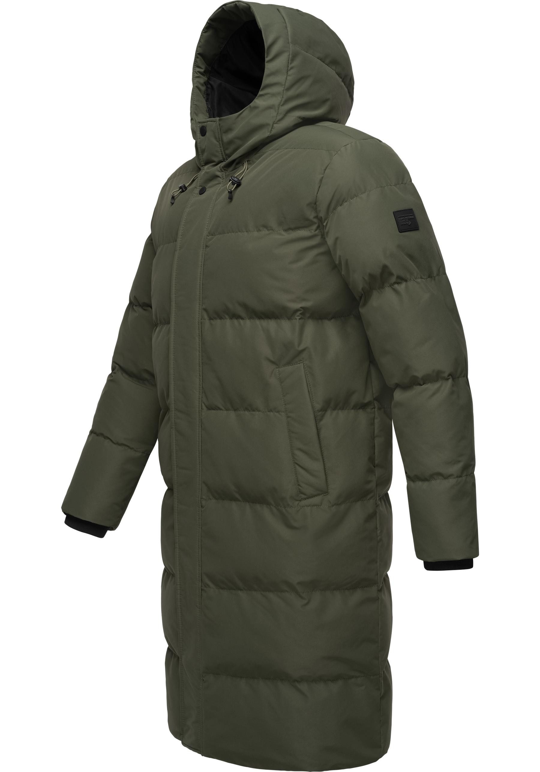 Ragwear Steppmantel Nordwey Wasserdichter Herren Wintermantel mit verstellbarer Kapuze