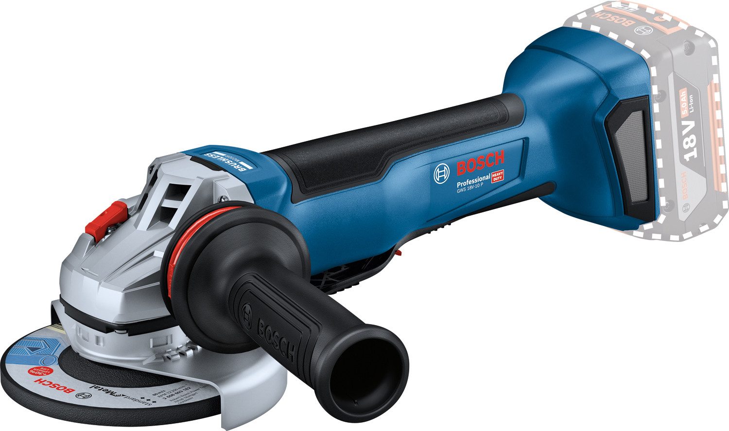 Bosch Professional Akku-Winkelschleifer »GWS 18V-10 P«, in L-BOXX+D741, ohne Akku, ohne Ladegerät