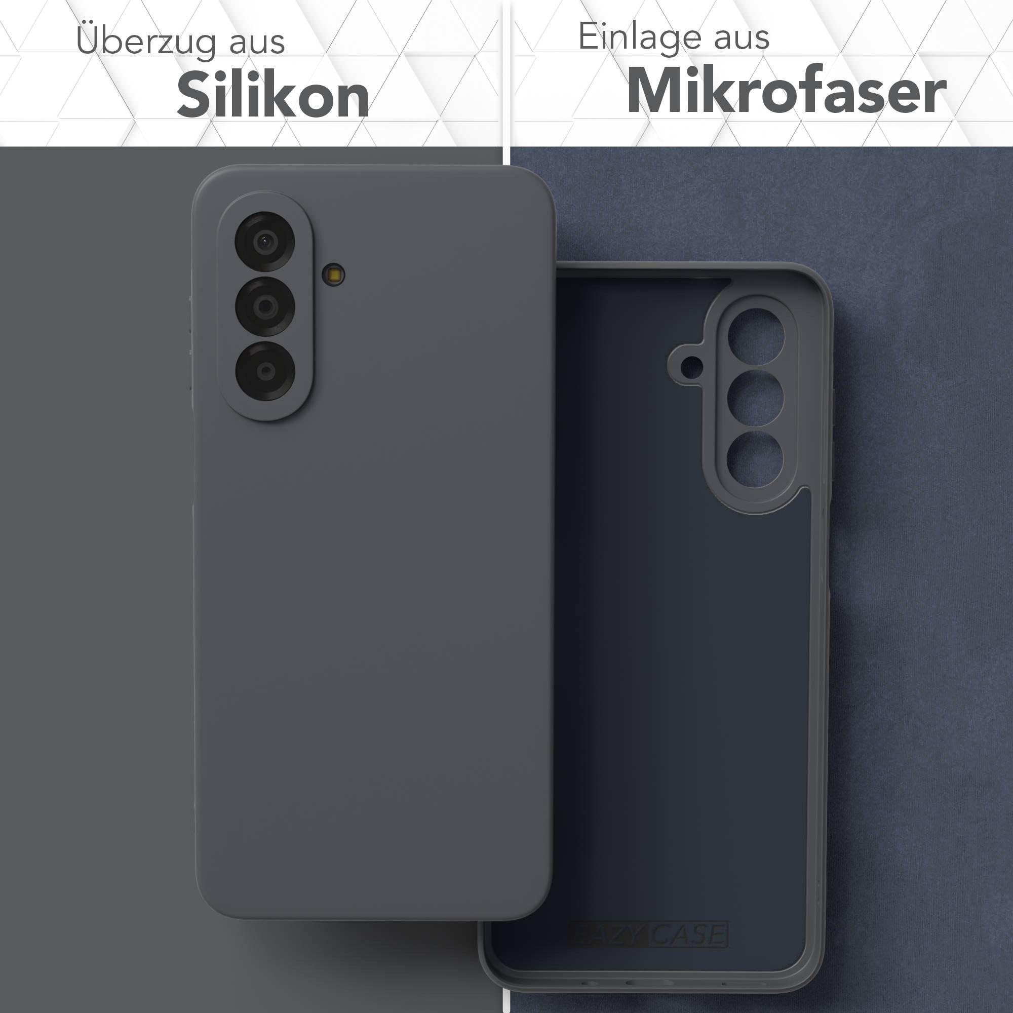 EAZY CASE Handyhülle TPU Hülle für Samsung Galaxy A17 6,7 Zoll, Hülle mit Kameraschutz Handycase Soft Smart Slimcover matt Dunkelgrau