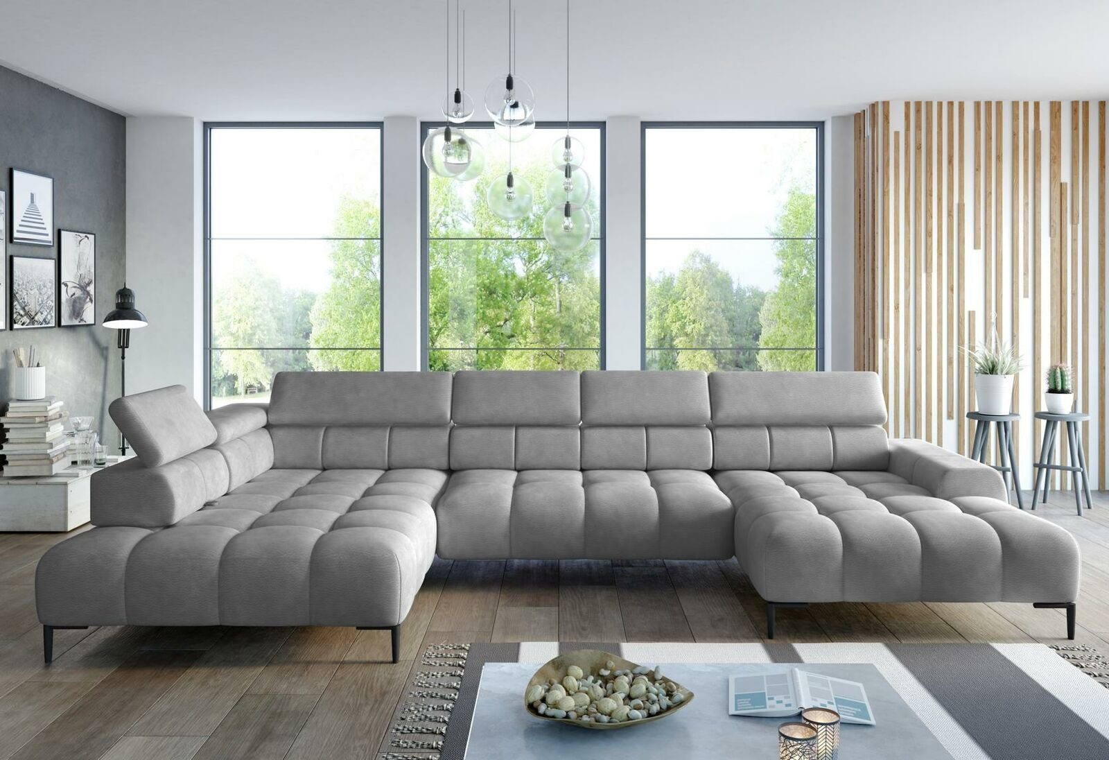 JVmoebel Ecksofa, Ecksofa Textil Sofa Couch Polster Eck Sitz Wohnlandschaft  Eckgruppe