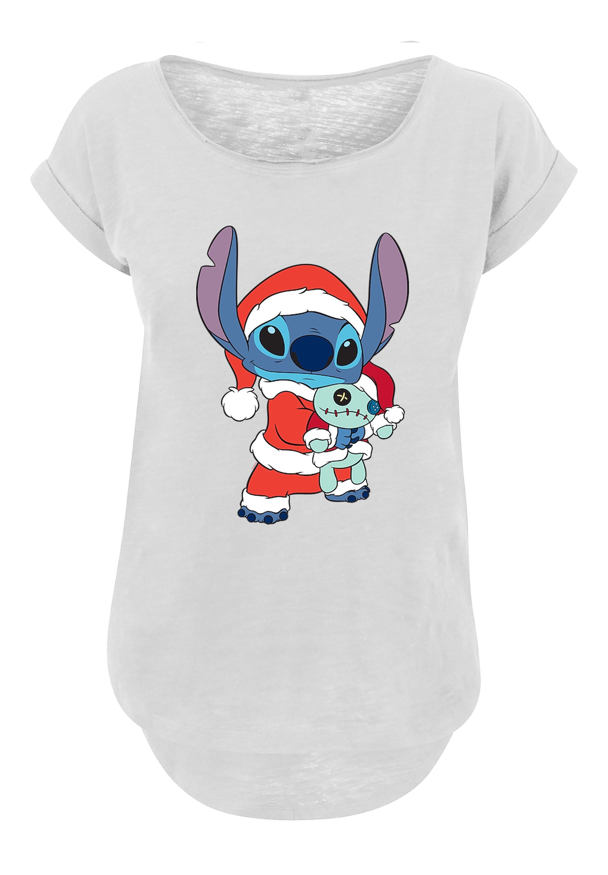 weiß F4NT4STIC Disney Lilo Weihnachten Print Stitch & T-Shirt