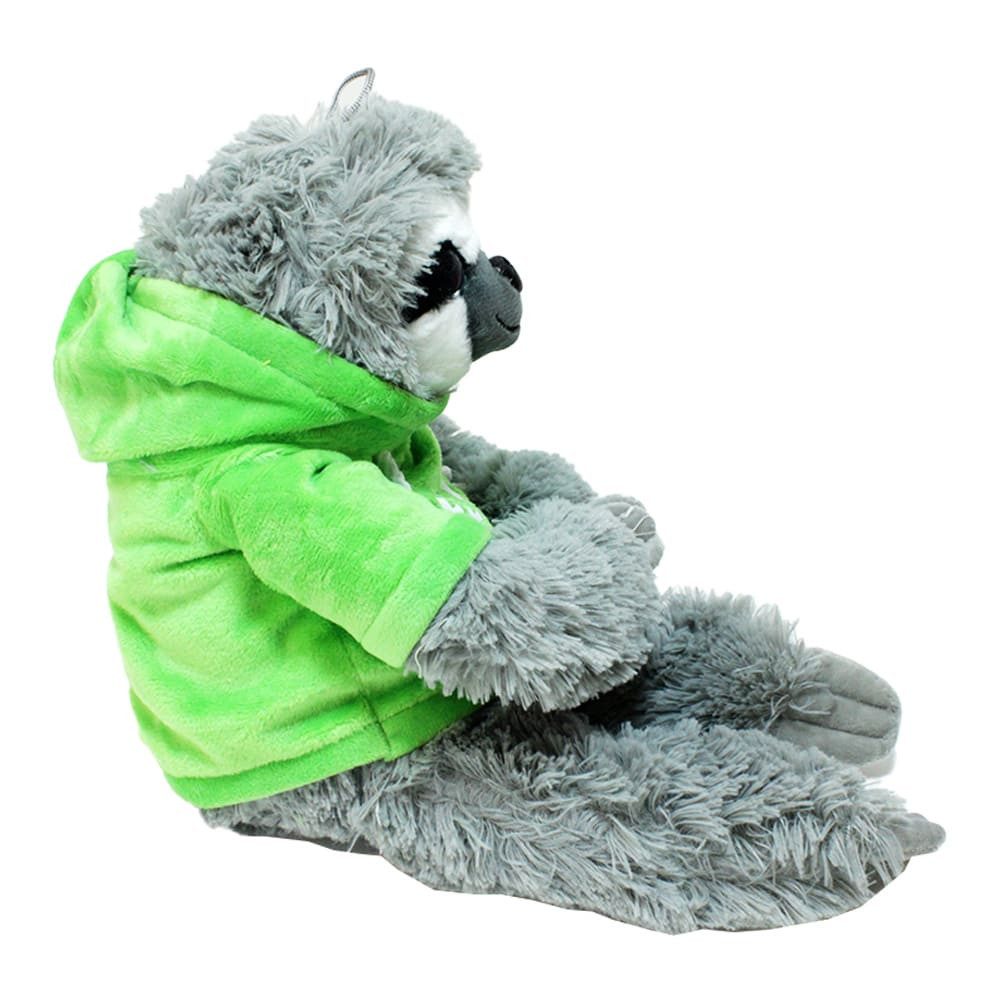Rasehorn Kuscheltier Faultier Stofftier mit Kapuze Kuscheltier mit Glitzeraugen und Spruch