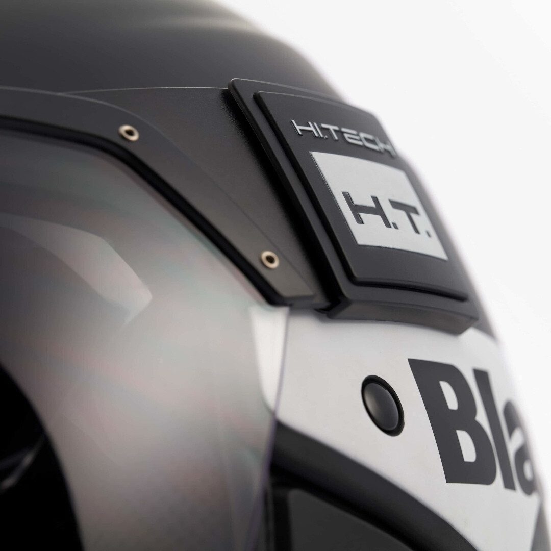 Blauer Motorradhelm BET HT Jethelm, Integriertes Sonnenvisier