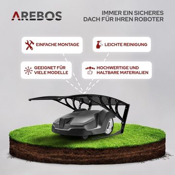 Arebos Mähroboter-Garage Mähroboter Garage Dach Carport Überdachung für Mähroboter