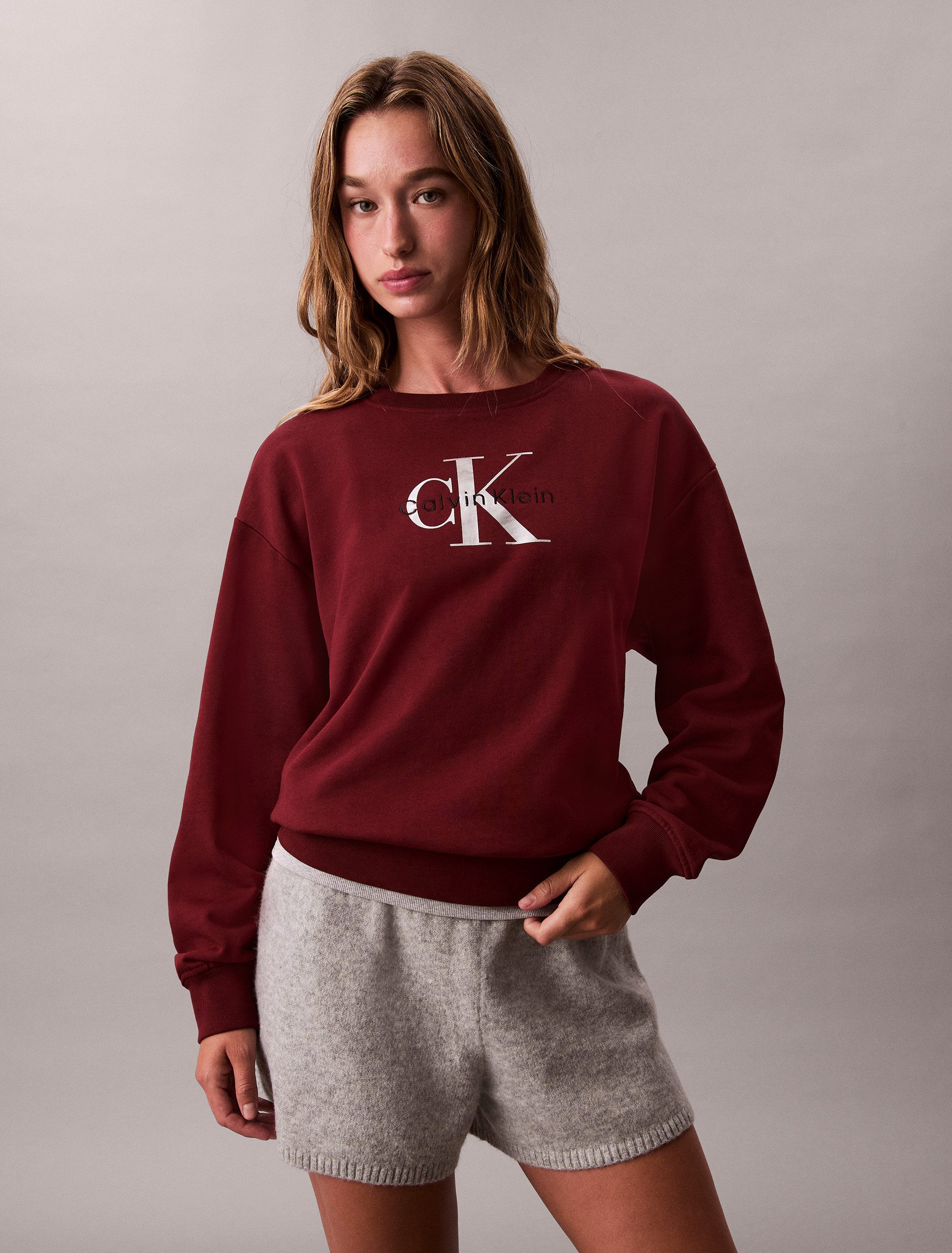 Calvin Klein Jeans Sweatshirt LS MNLG FRNCH TRRY R Mit Rundhalsausschnitt günstig online kaufen