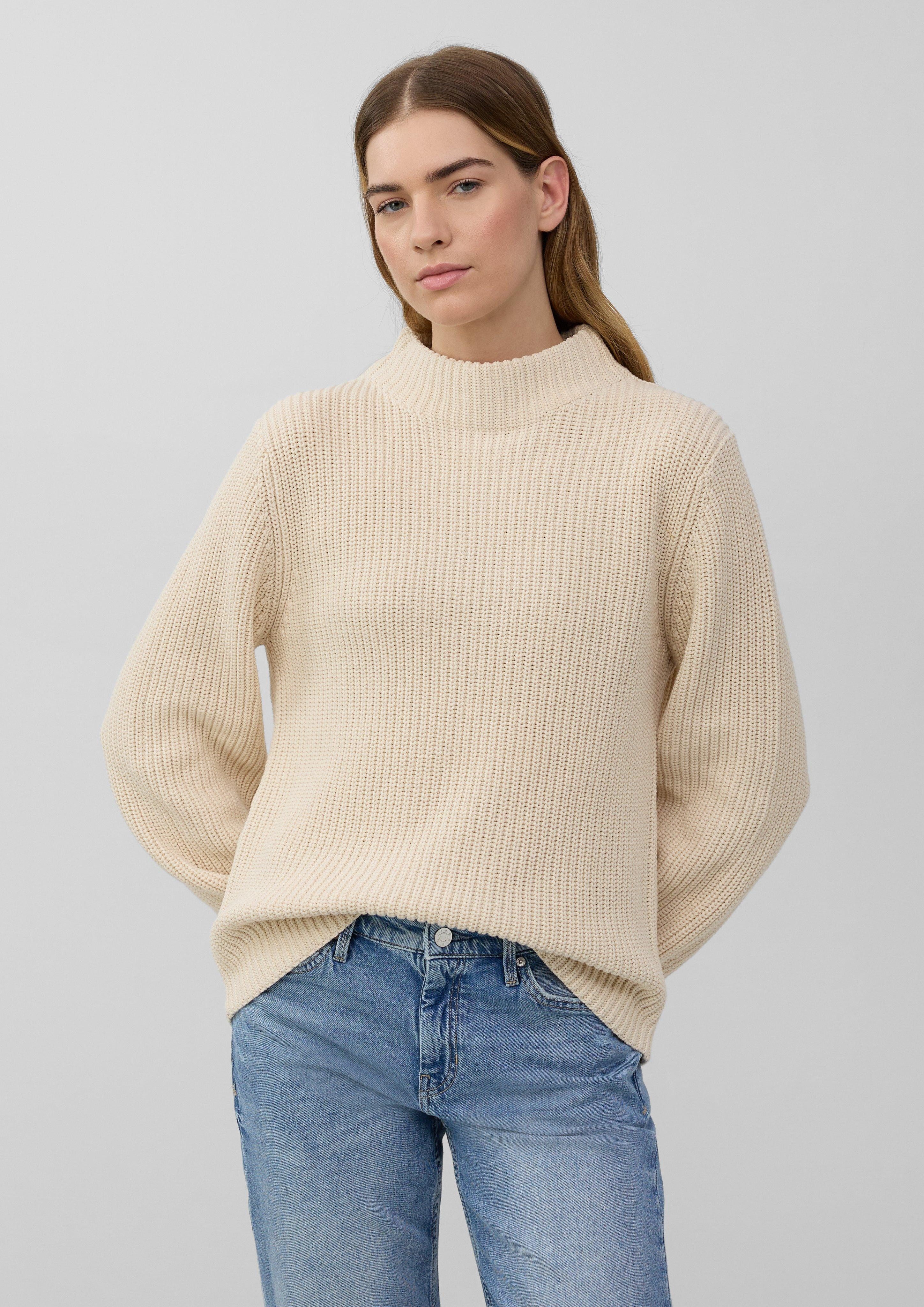 s.Oliver Strickpullover Strickpullover mit weitem Arm günstig online kaufen