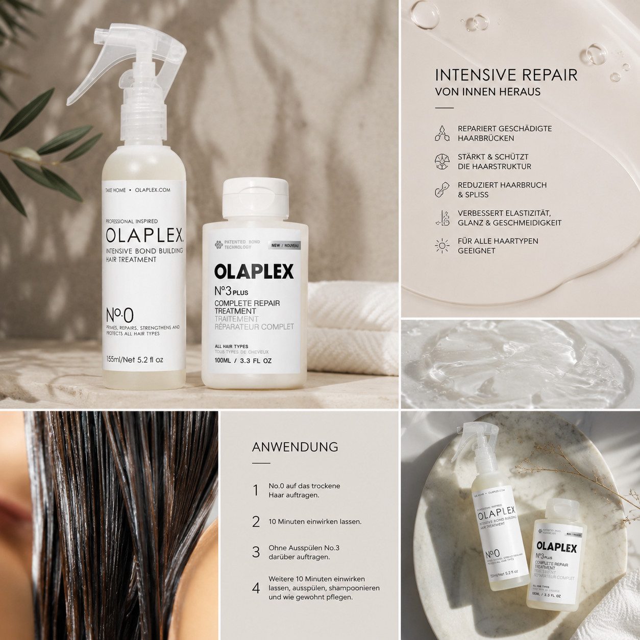 Olaplex Haarpflege-Set Intensive Repair Duo – Tiefenreparatur für geschädigtes Haar, 2-tlg.