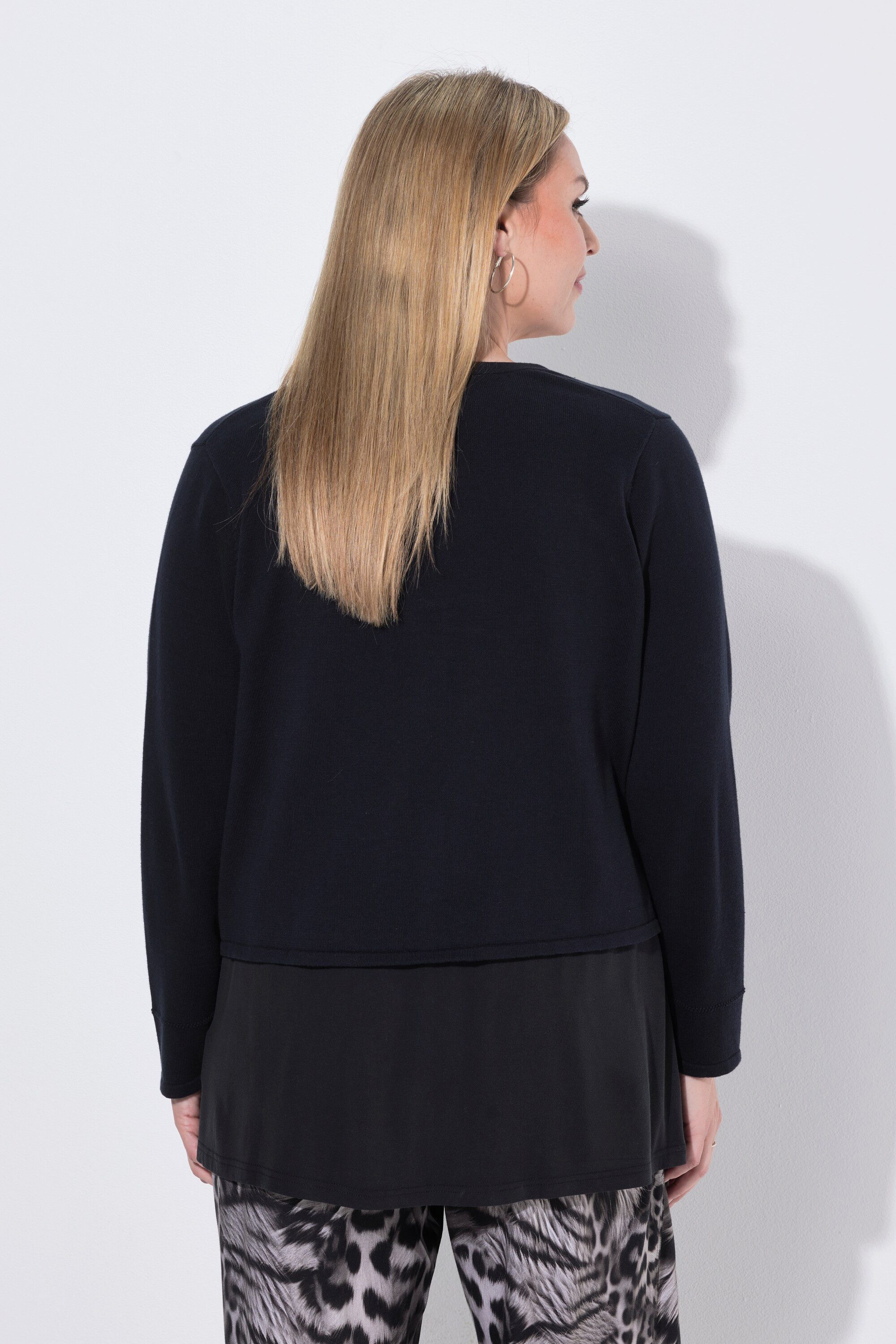 MIAMODA Strickjacke Strickjacke Regular Fit offene Form 3/4-Ärmel