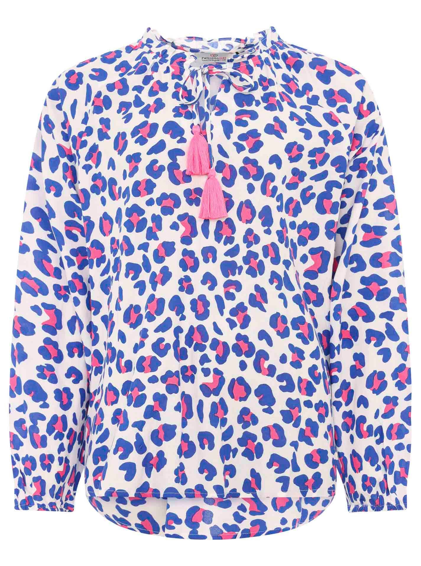 Zwillingsherz Schlupfbluse "Colorful Leo" mit Leomuster günstig online kaufen