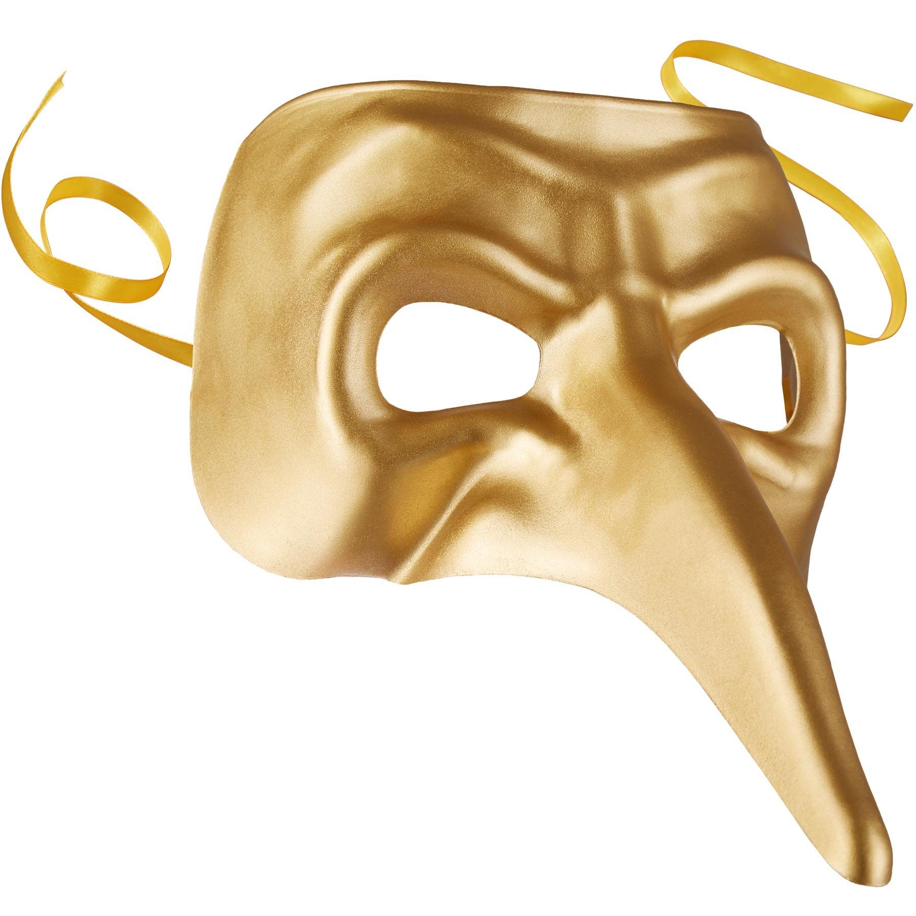 dressforfun Kostüm Venezianische Maske mit langer Nase, Einfarbige Halbmaske in Einheitsgröße