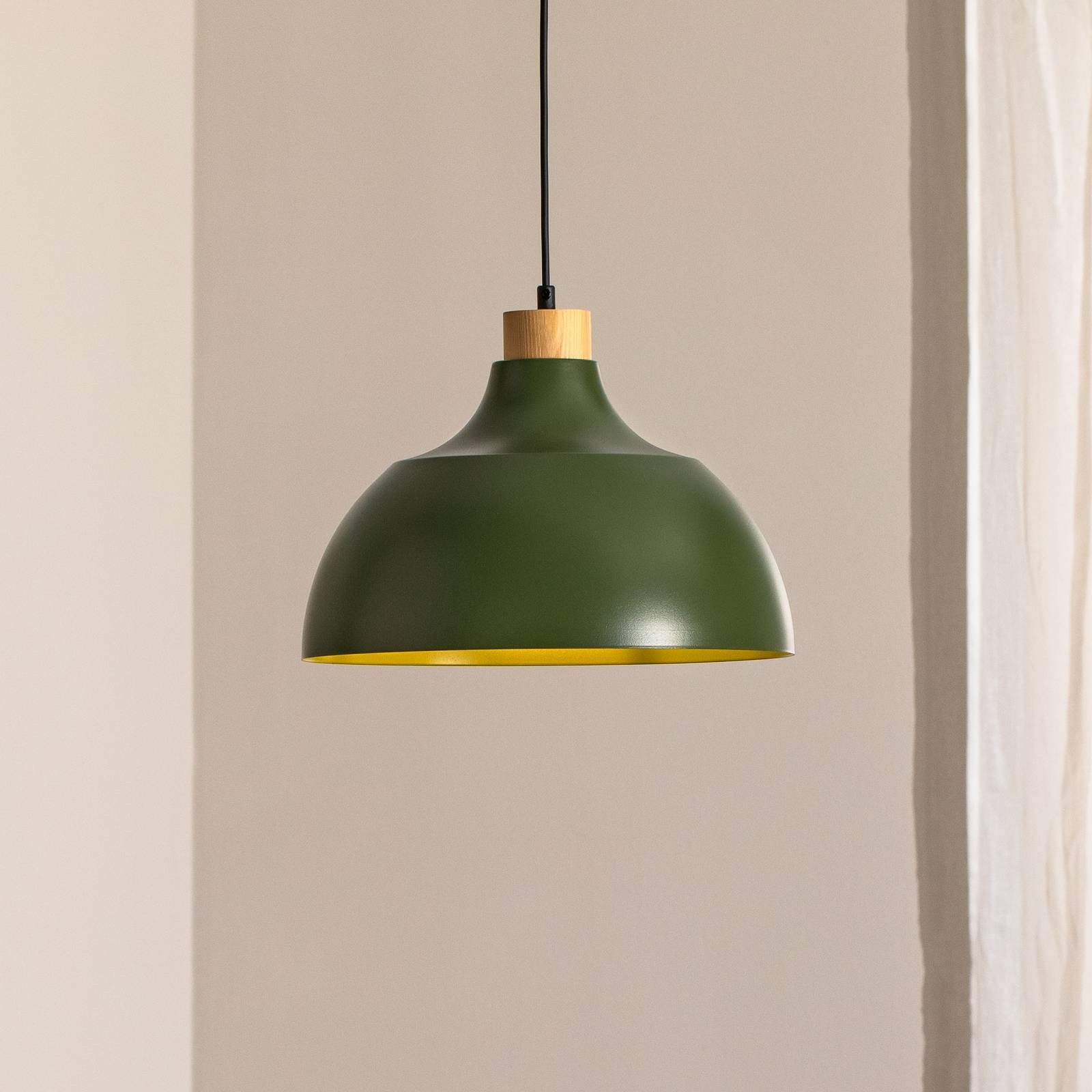 Envostar Hängeleuchte Kaitt, Metall, Grün IP20, 1 x 15 W LED günstig online kaufen