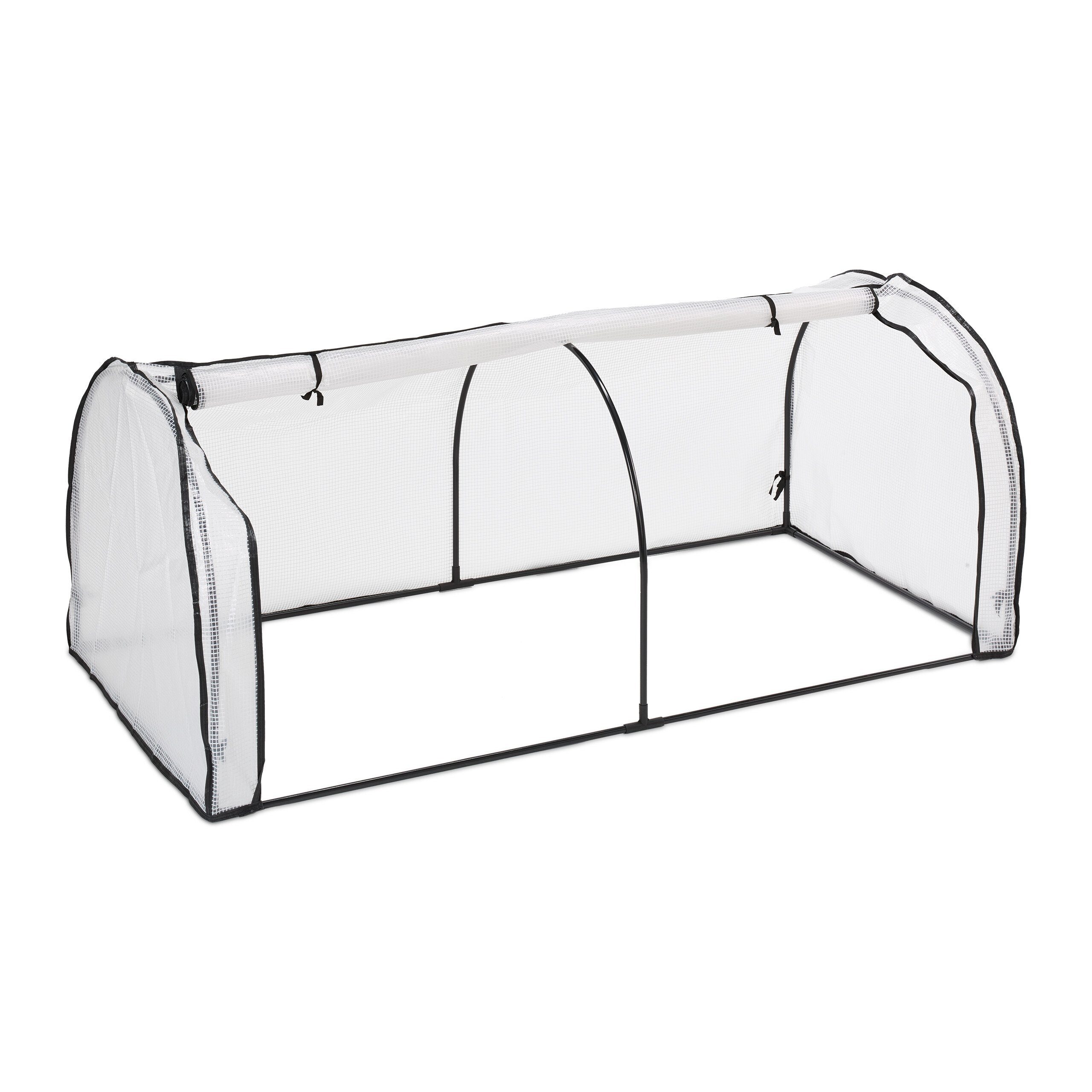 relaxdays Frühbeetaufsatz Frühbeet mit PE-Folie