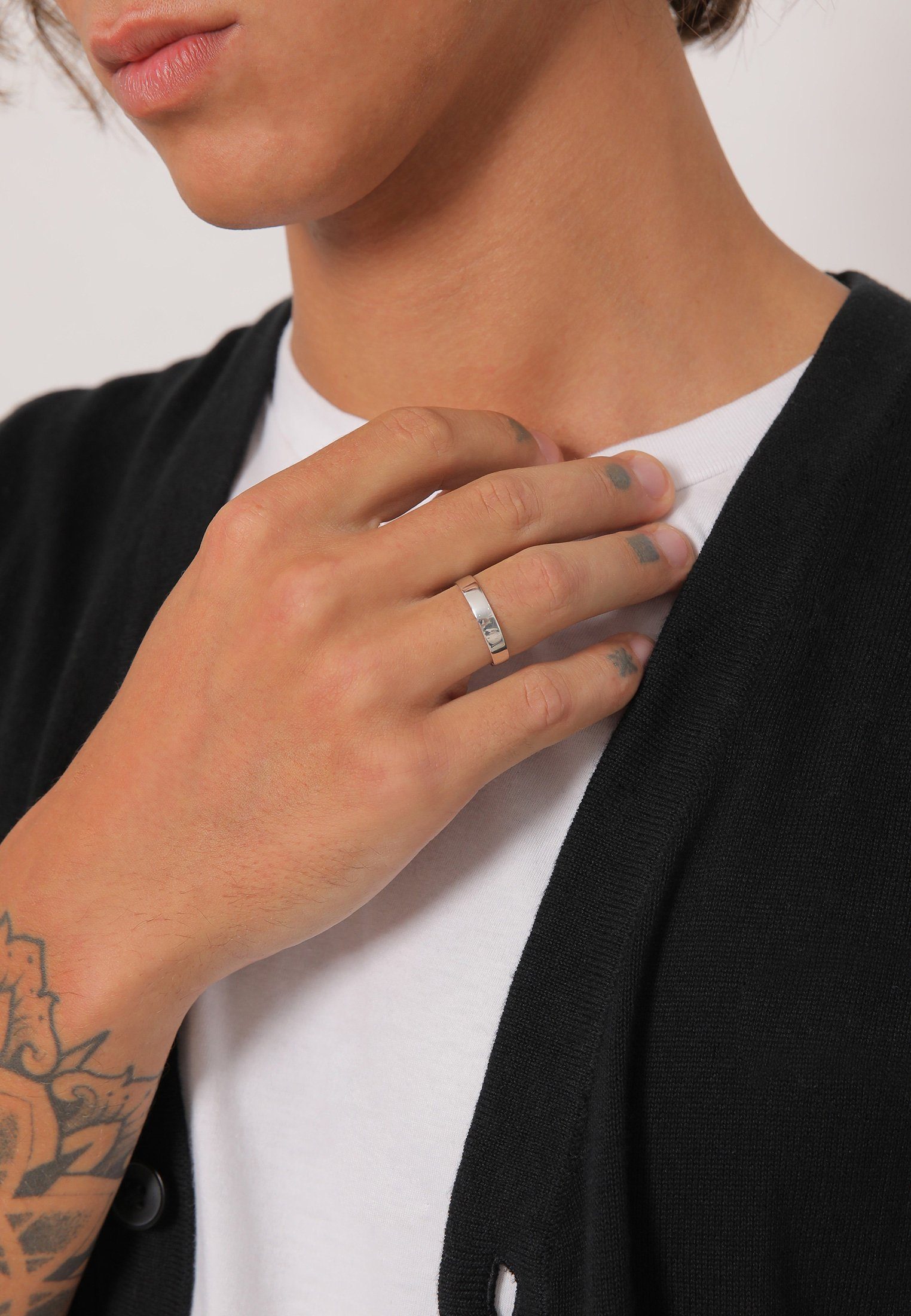 Kuzzoi Silberring Bandring Herrenring Freundschaftsring 925 Silber – Bild 4 von 5