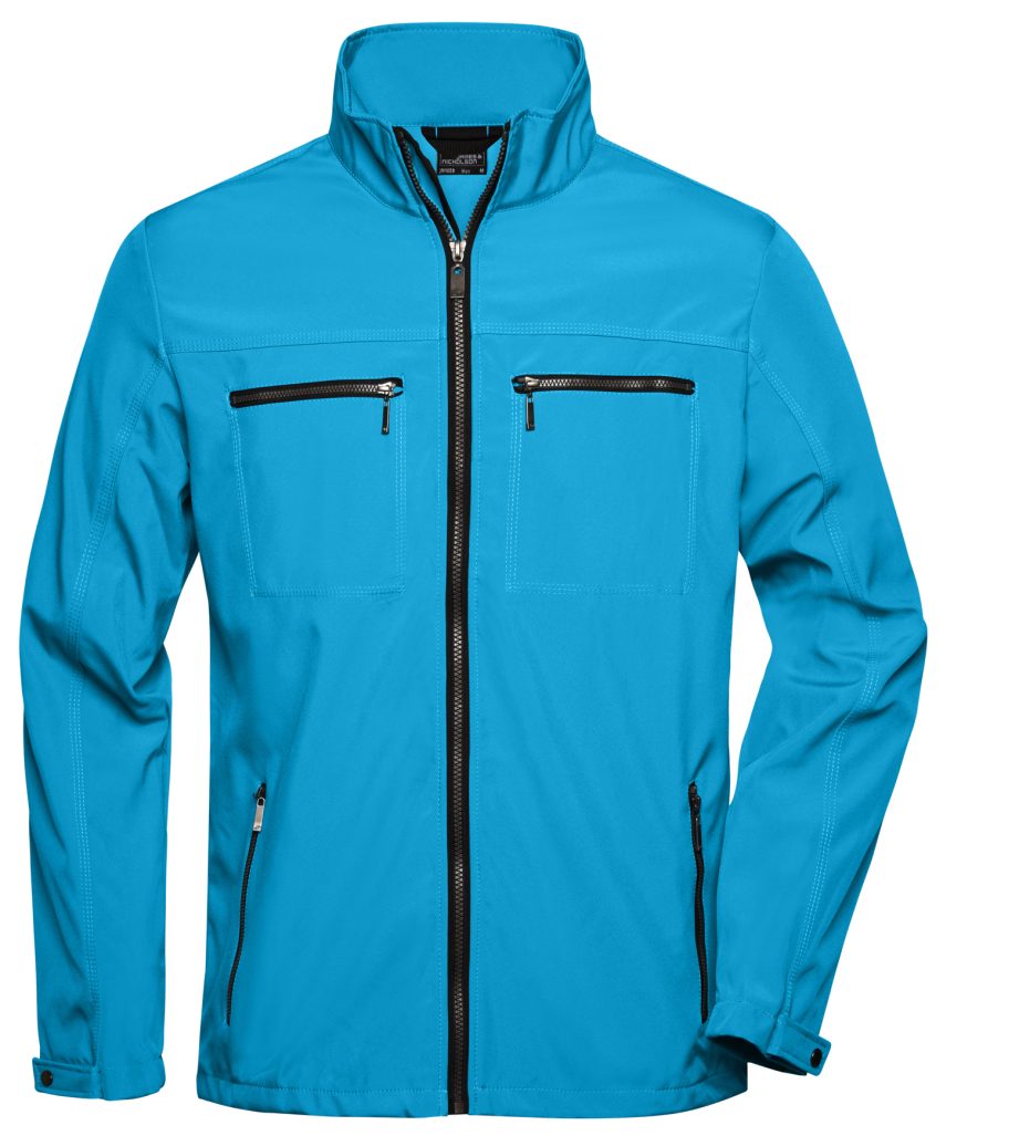 James & Nicholson Softshelljacke Leichte Herren Softshelljacke mit Stehkragen JN1058 mit wasserabweisender Oberfläche