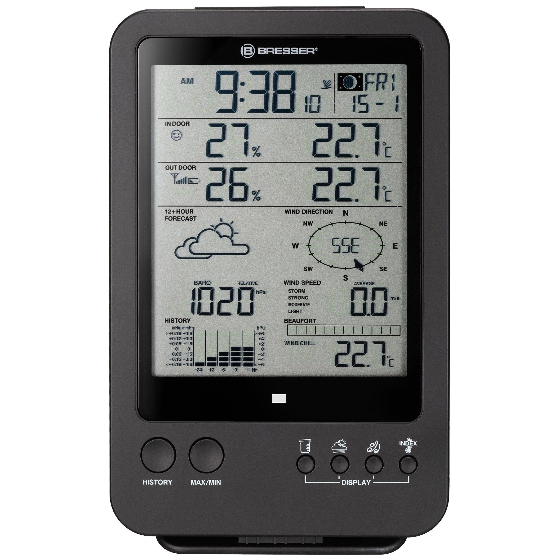 BRESSER BRESSER 5-in-1-Wetterstation, schwarz Wetterstation – Bild 4 von 5