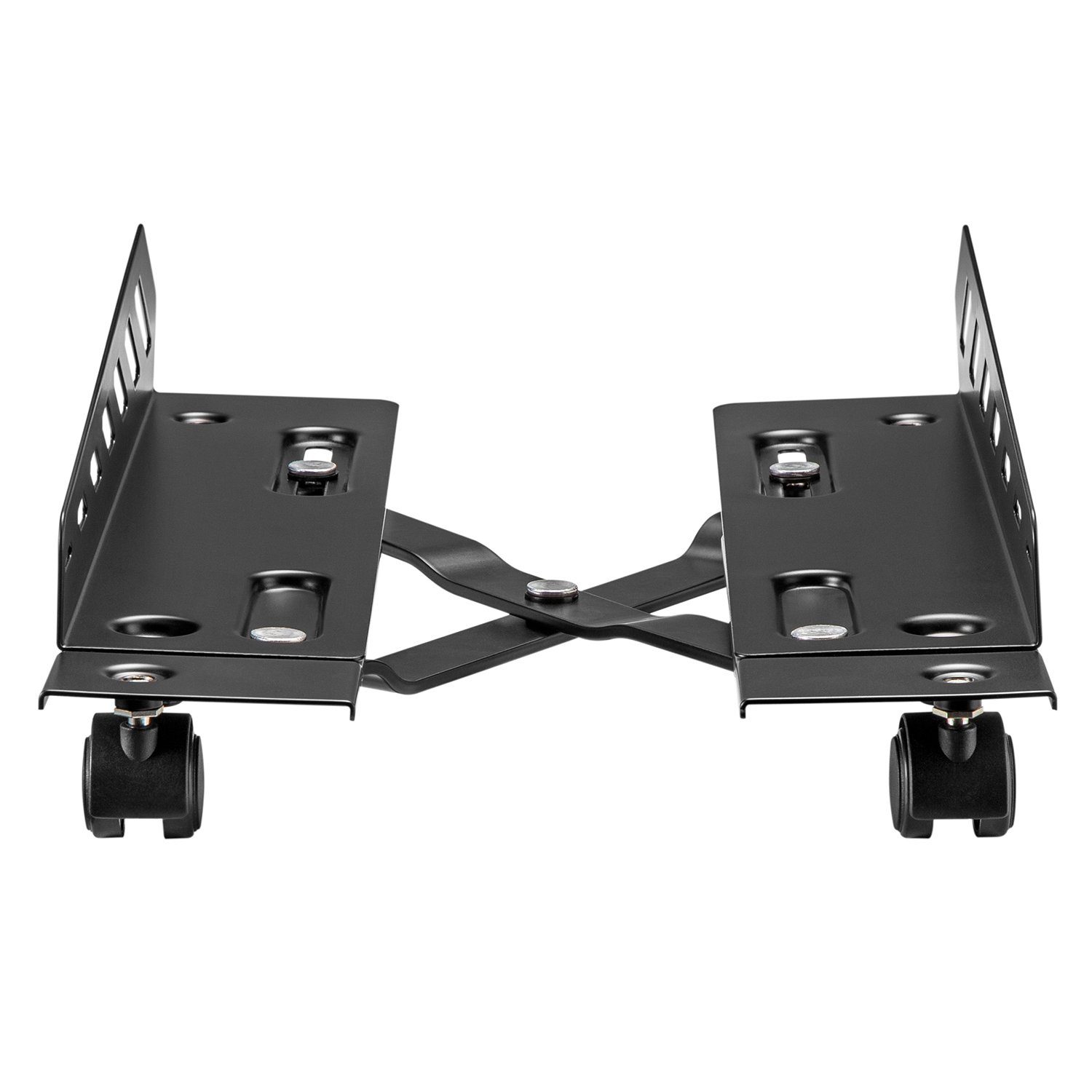 NanoRS Bürowagen RS480 mobiler CPU-Ständer mit 4 Rollen bis 25 kg, mit Feststellbremsen, Stahlkonstruktion für Büro & Gaming PC, Rollwagen 160–300 mm – Bild 4 von 5