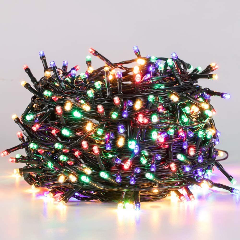 Elegear LED-Lichterkette »40m 300 Bunt LED Lichterkette Batterie Timer  Weihnachtsbeleuchtung«, Lichterkette Weihnachtsbaum IP44 8 Modi