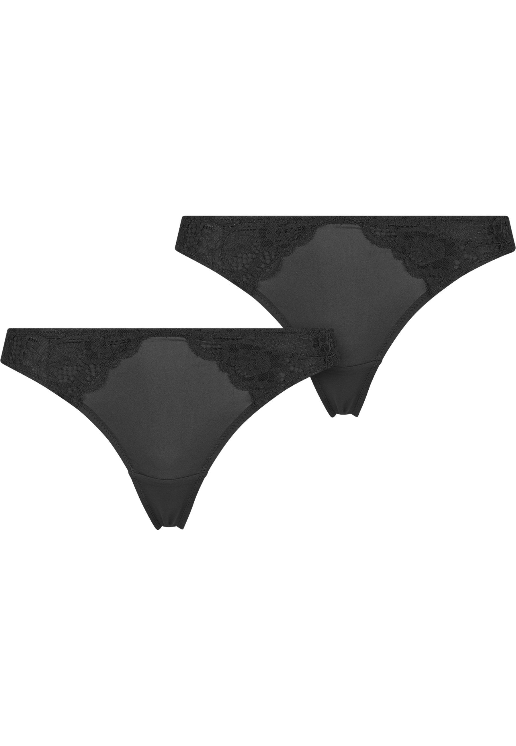 URBAN CLASSICS Panty Urban Classics Ladies Lace Tanga 2-Pack