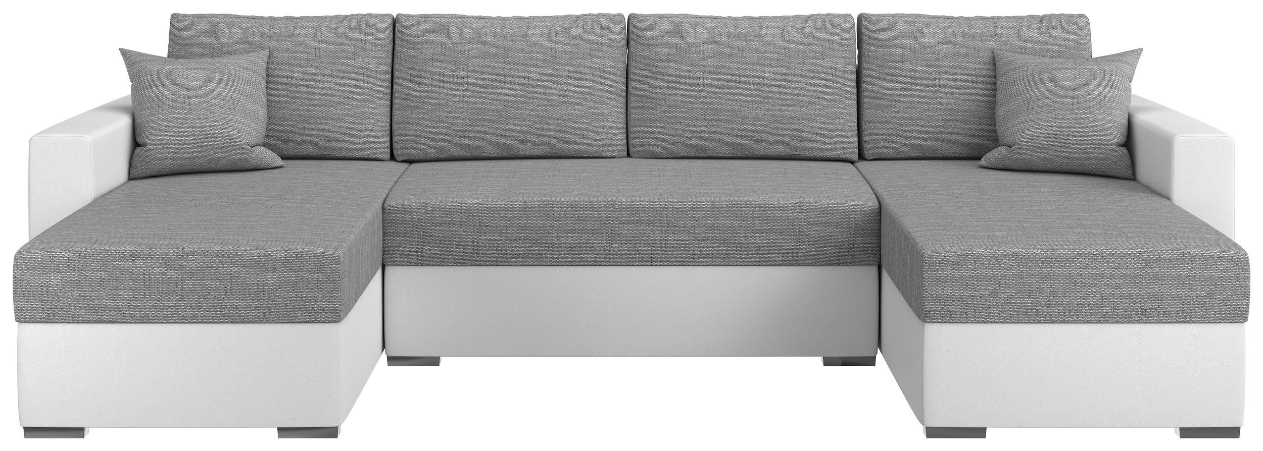 U-Form, inklusive Sitzkomfort, Sofa, Wohnlandschaft Design Bettfunktion Raum Kissen, im Stylefy Klassisch Rubicon, stellbar, frei Bettkasten, und mit