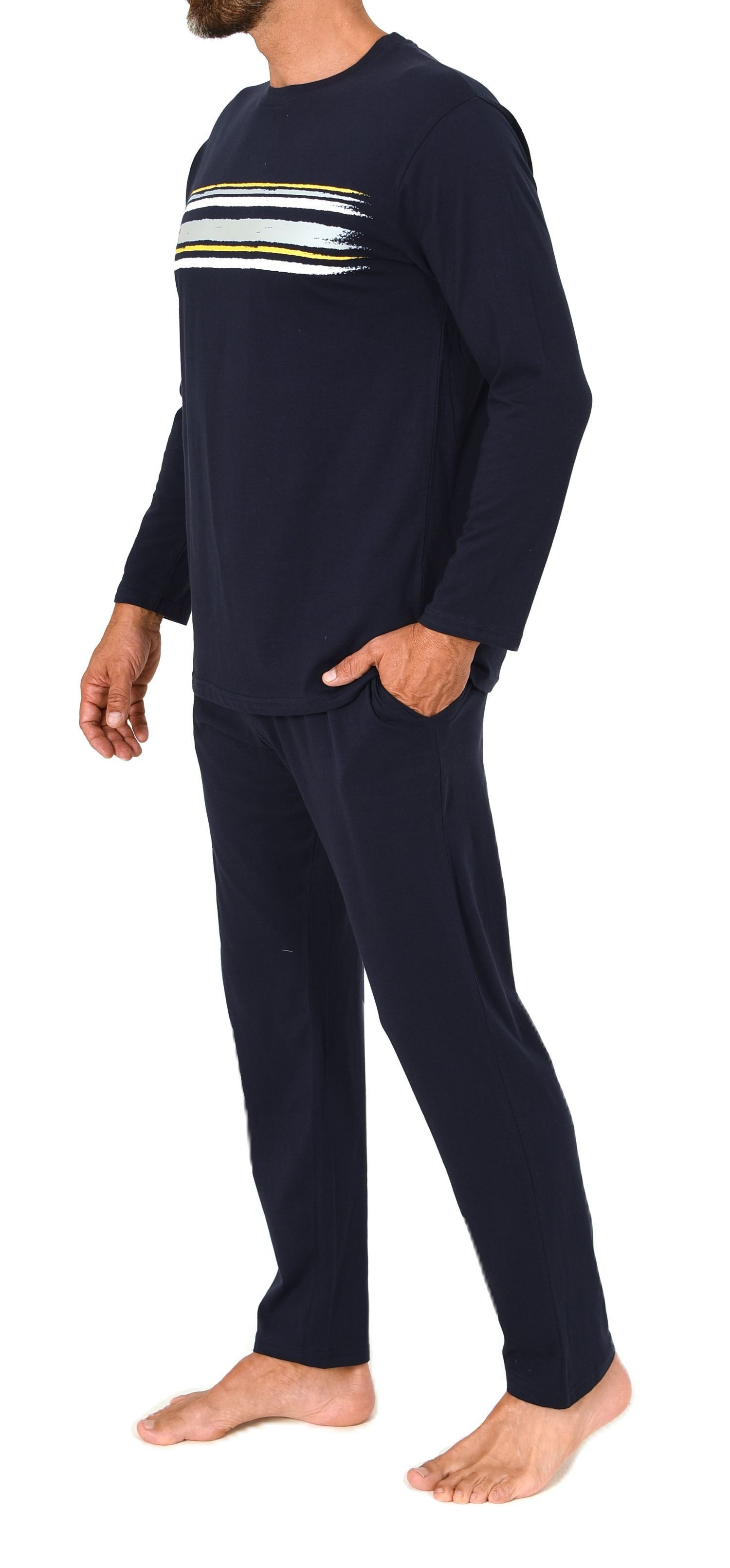 Normann Pyjama Normann Herren Schlafanzug lang mit Frontprint - auch in Übergröße – Bild 4 von 5