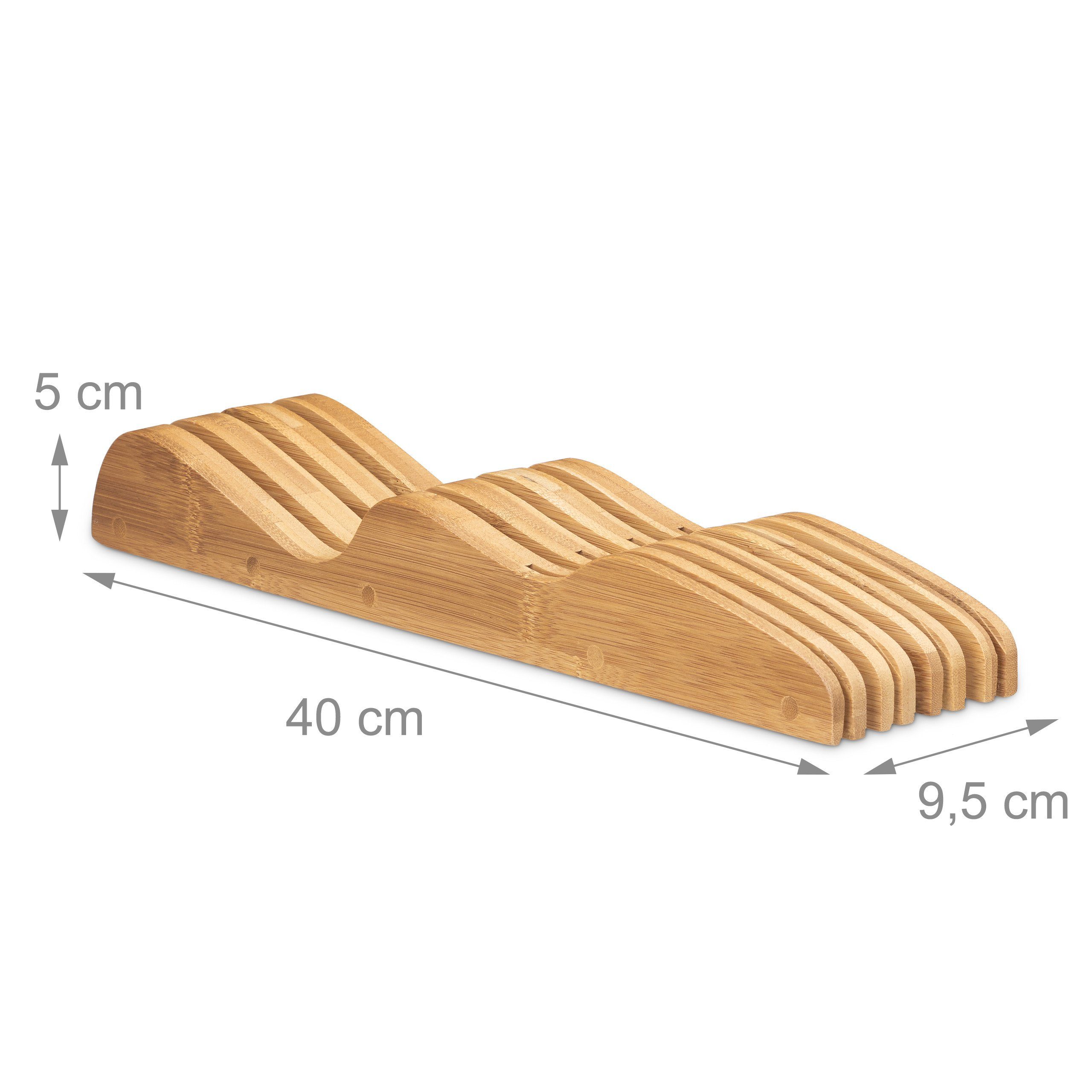 relaxdays Messerblock Bambus für Schublade (1tlg), M – Bild 4 von 5
