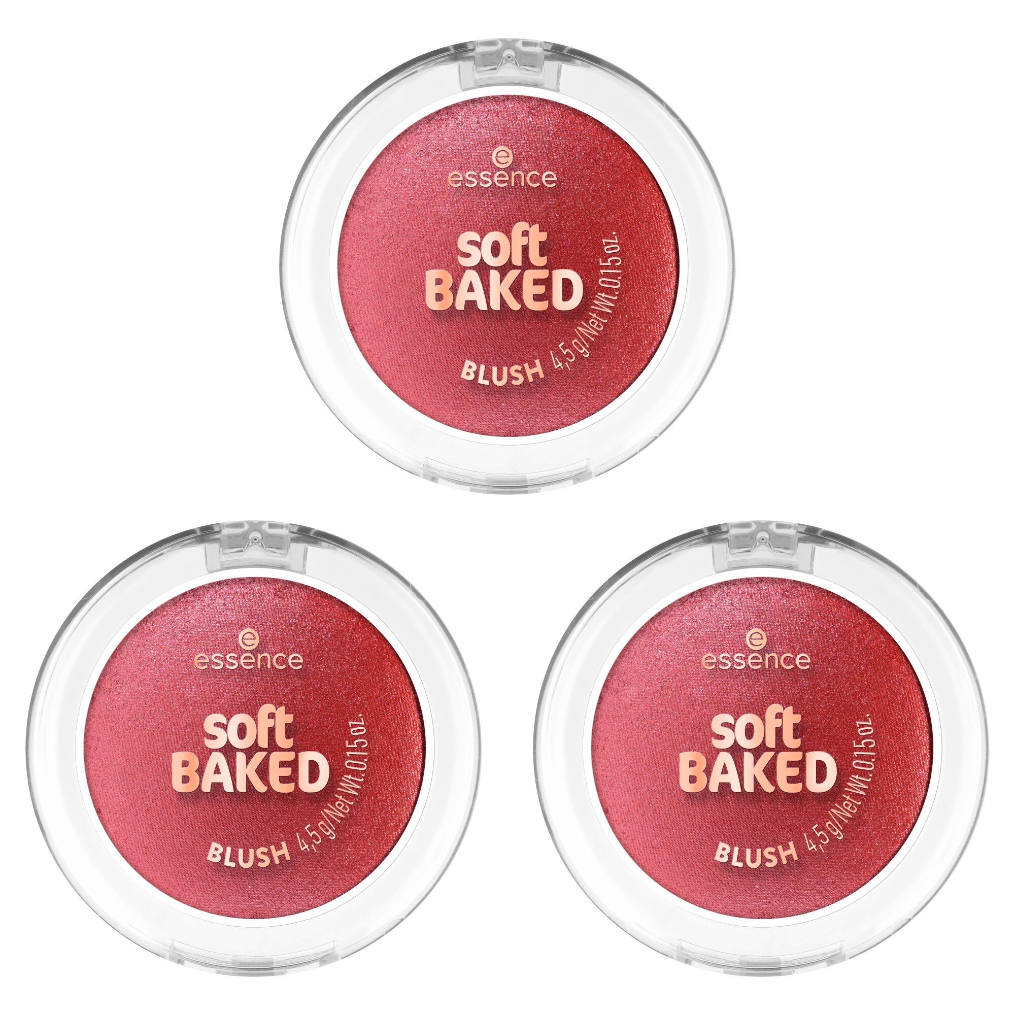 Essence Rouge soft BAKED BLUSH, 3-tlg.