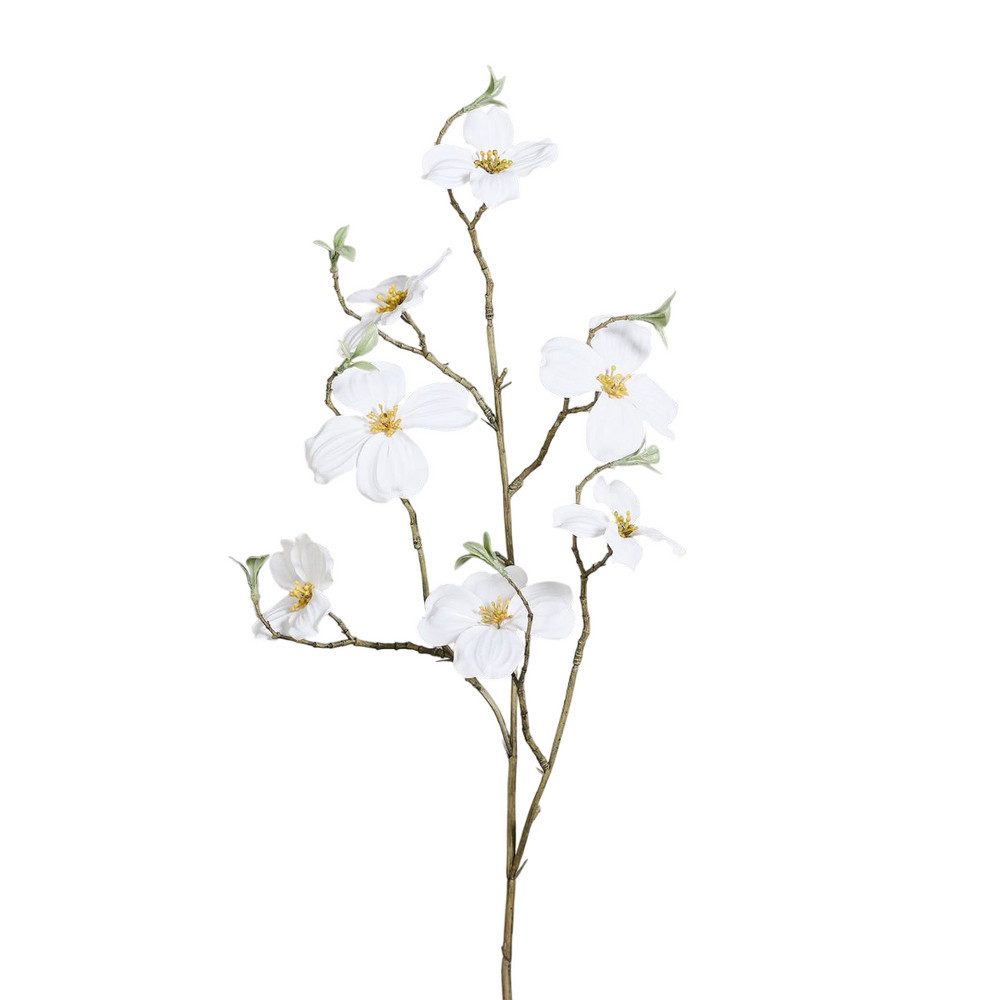 Kunstblume Kunstblume - Cornusblütenzweig - ca. 75 cm - weiss
