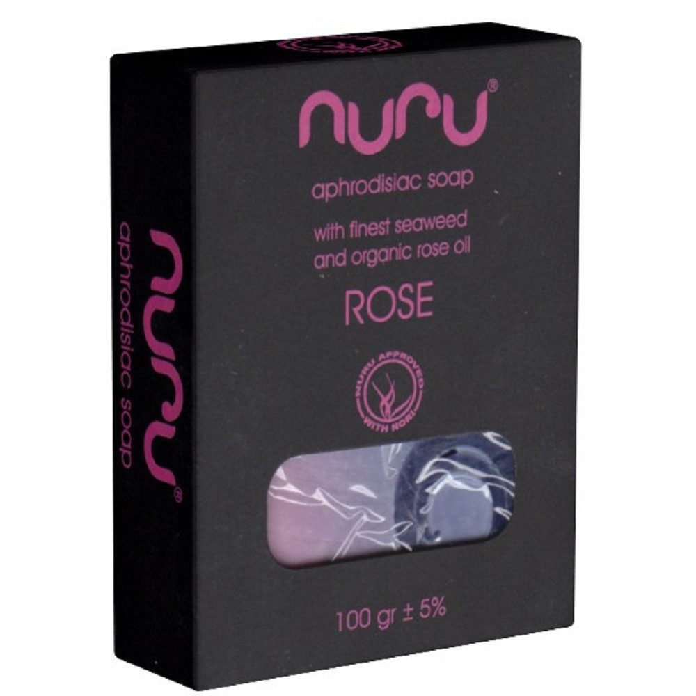 NURU Feste Duschseife Rose, 1-tlg., Aphrodisiac Soap, glitschige erotische Seife