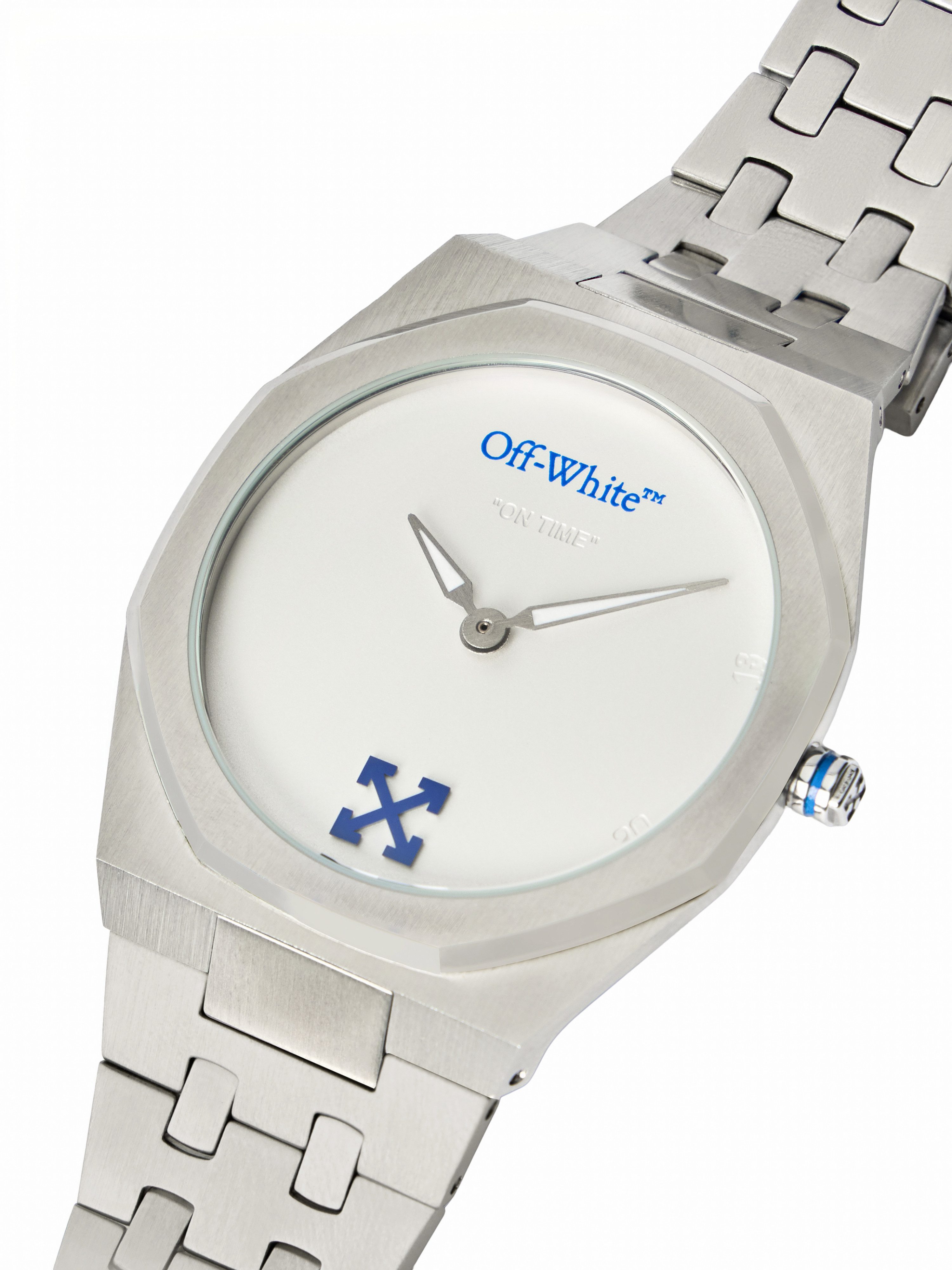 OFF-WHITE Quarzuhr ON TIME OW1G018M0015, Armbanduhr, Herrenuhr, Edelstahlarmband, analog