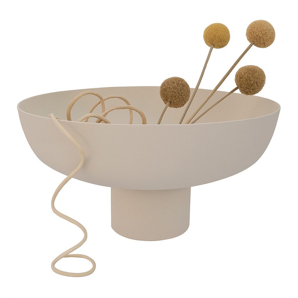 LaLe Living Dekoschale Deko-Objekt Janna in Weiß, Ø30 cm, aus Metall günstig online kaufen