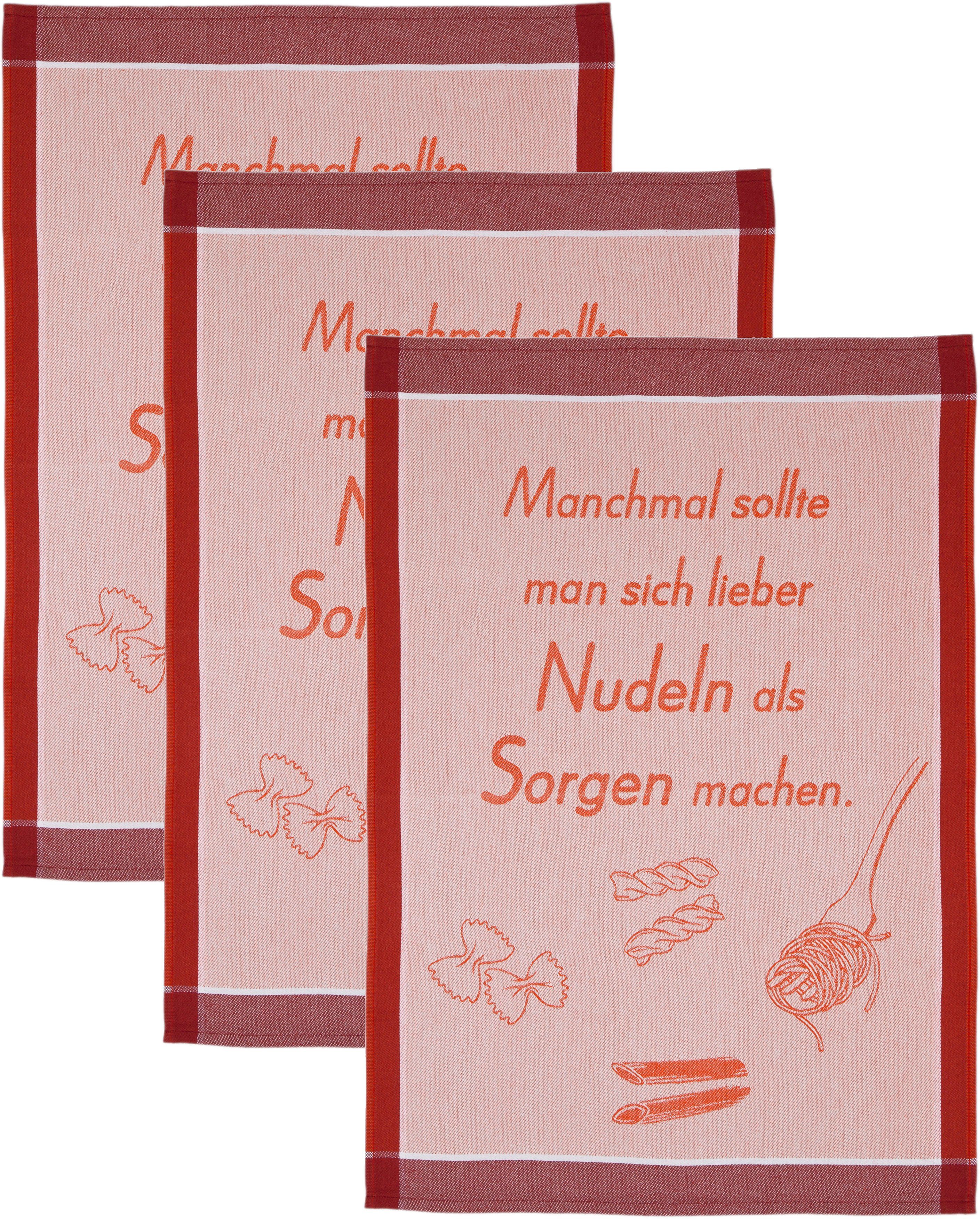 ROSS Geschirrtuch Manchmal sollte man dich lieber Nudeln als Sorgen machen, günstig online kaufen