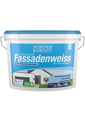 Красивый WOHNEN FARBE Fassadenweiss &r...