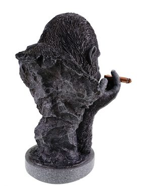 Kremers Schatzkiste Dekofigur XXL Dekofigur Gorillabüste mit Zigarre Affe Polyresin Affenfigur 35cm