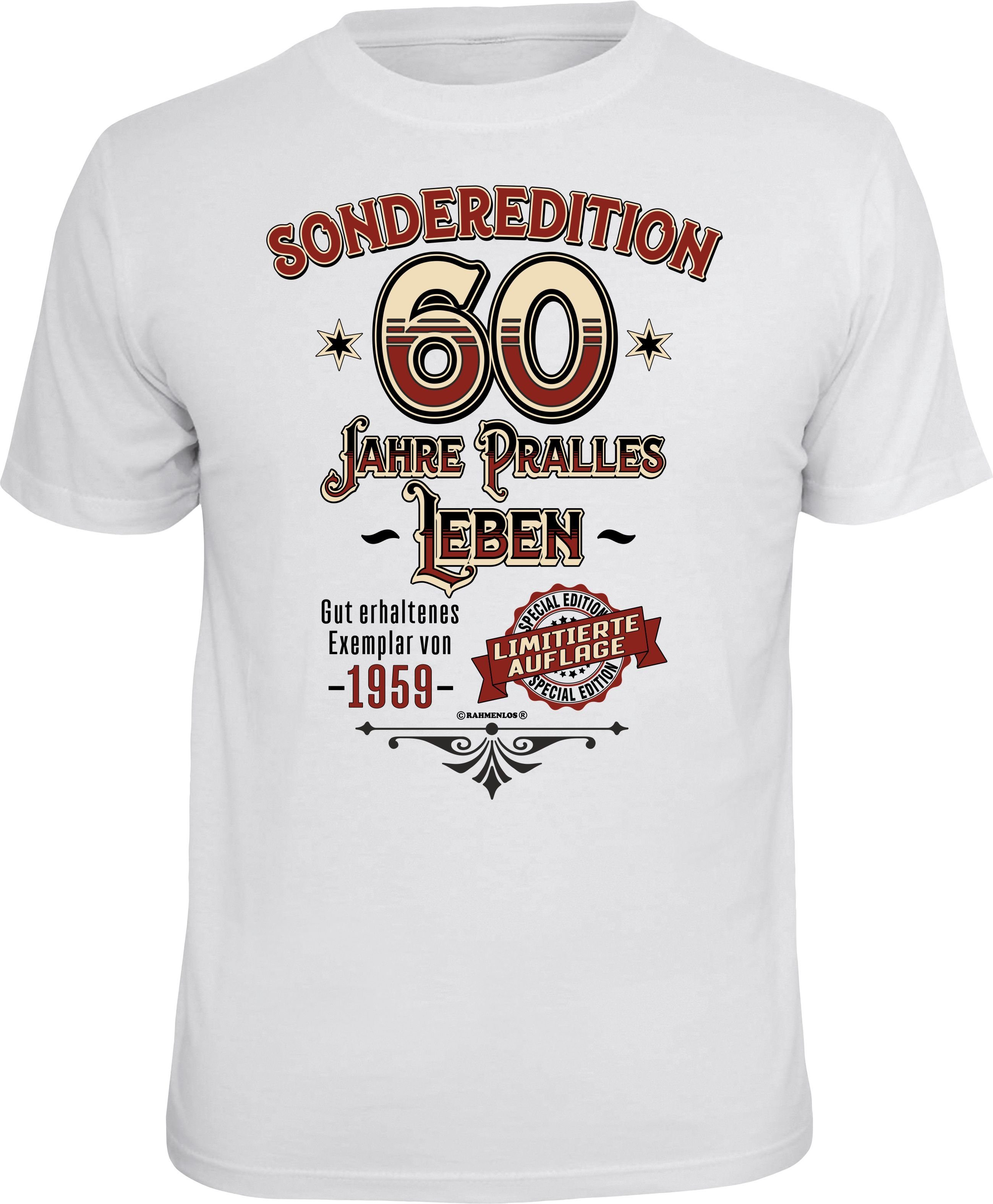 Rahmenlos TShirt zum 60. Geburtstag, Hochwertige Baumwolle für angenehmen Komfort online kaufen