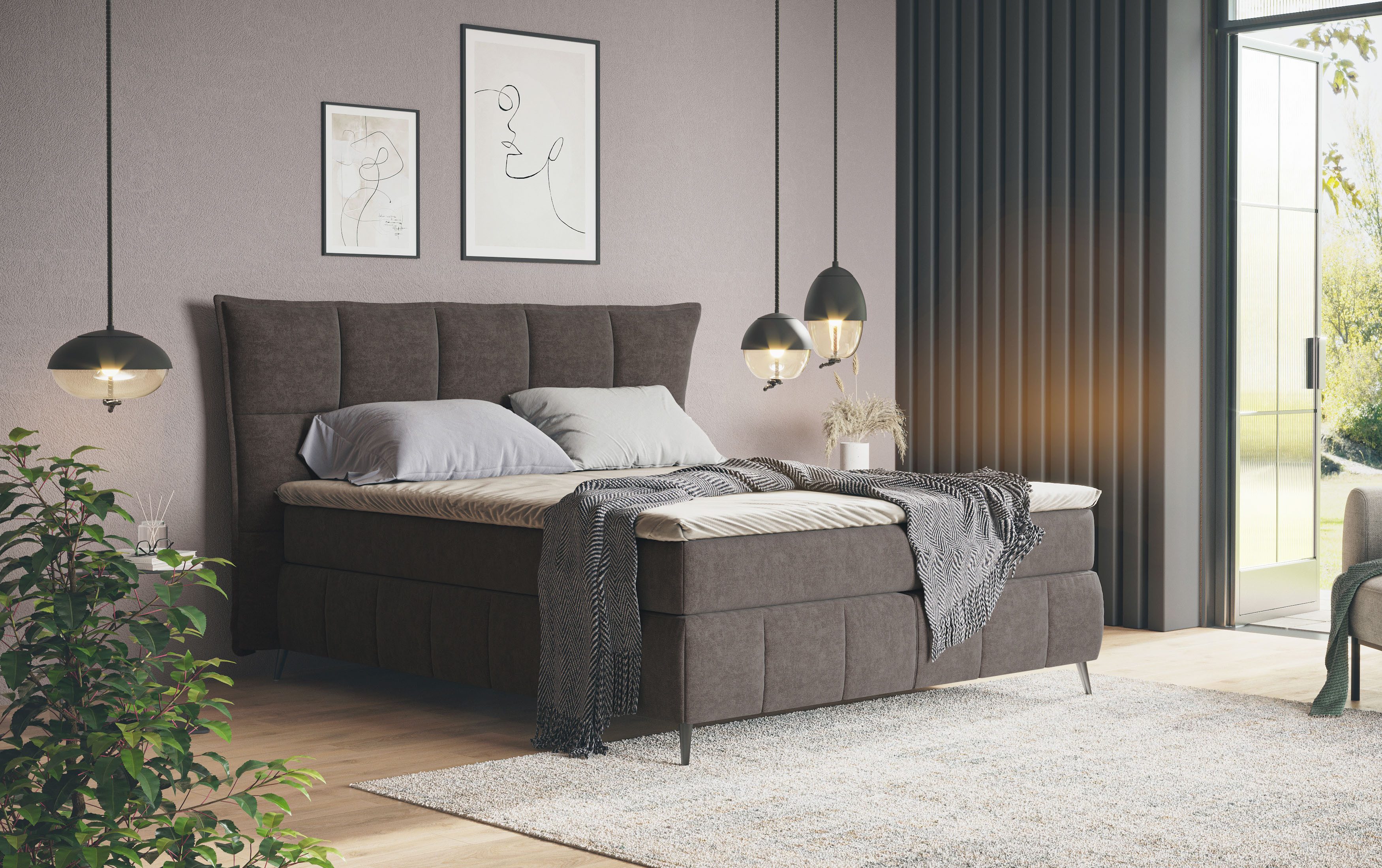 COTTA Boxspringbett Sarah, inkl. Topper, 2 günstig online kaufen