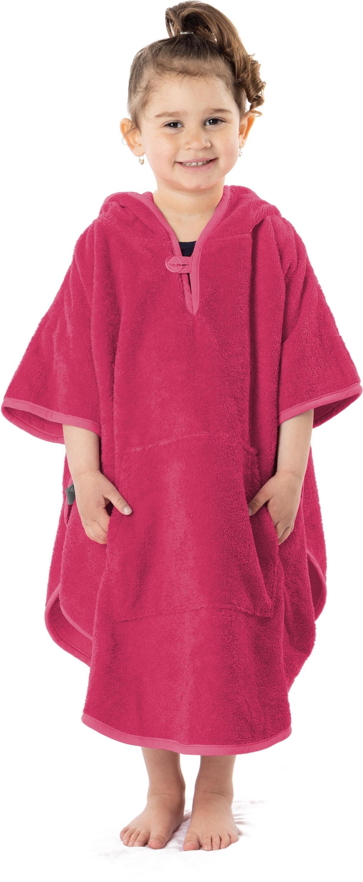 normani Badeponcho Badeponcho für Kinder (70 cm x 75 cm), Mischfaser, Kapuze, Schlupf, mit Kapuze