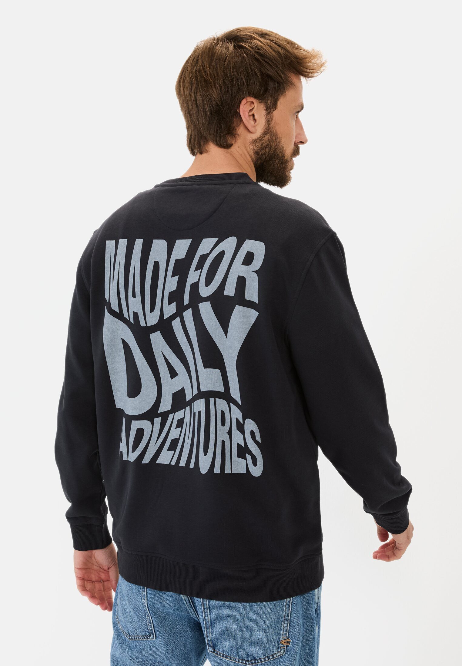 camel active Sweatshirt mit Rückenprint Langarm Rundhals günstig online kaufen