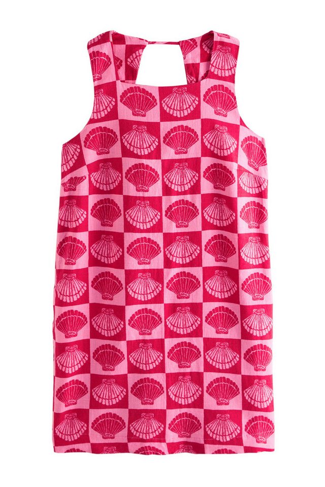 Next Minikleid Etui-Minikleid mit eckigem Ausschnitt und Leinen (1-tlg)