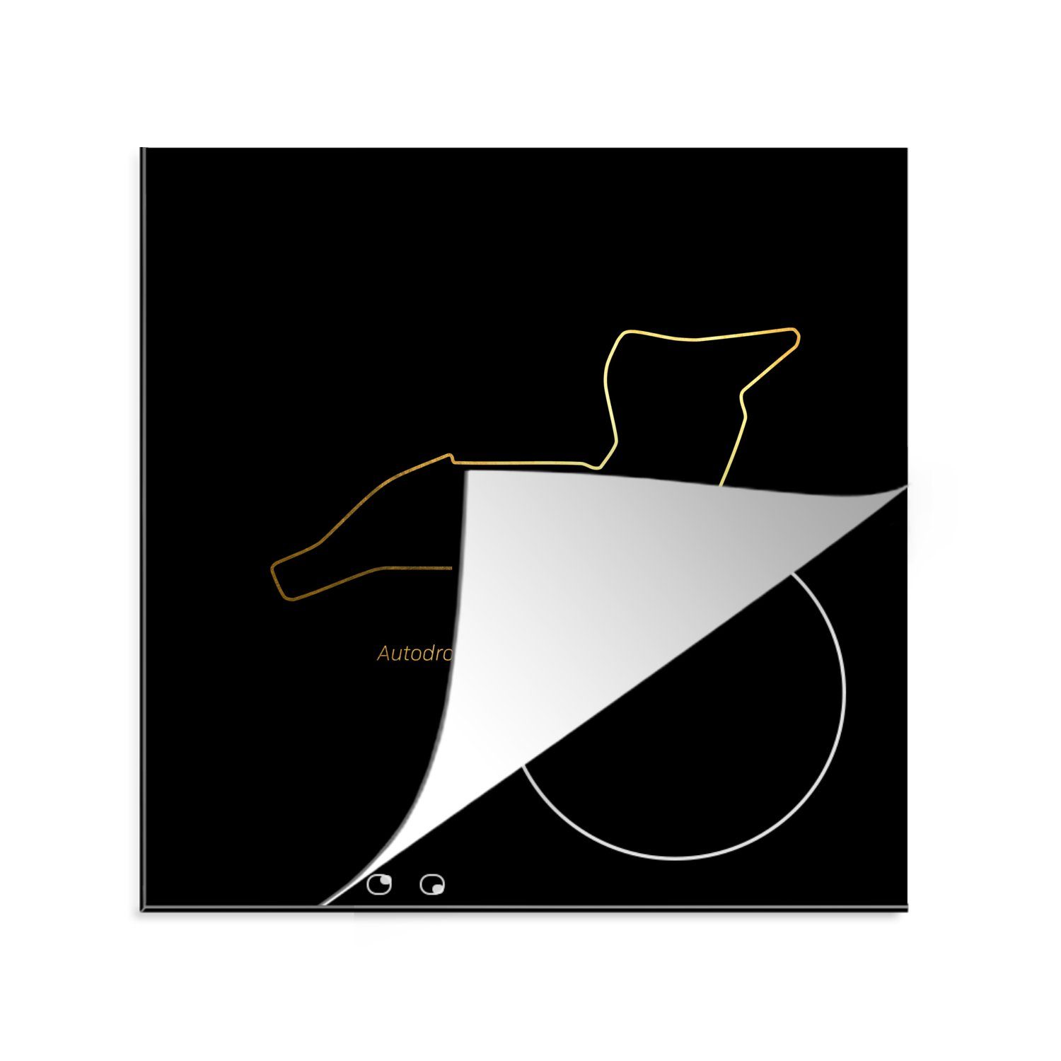 MuchoWow Herdblende-/Abdeckplatte Formel 1 - Imola - Rennstrecke, Vinyl, (1 tlg), 78x78 cm, Ceranfeldabdeckung, Arbeitsplatte für küche