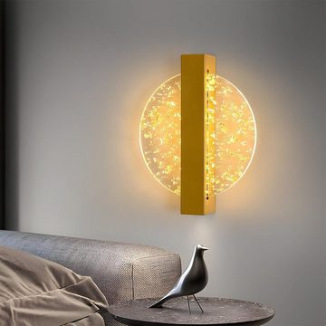 Welikera Wandleuchte LED-Wandleuchte, dreifarbig Leichte Luxus-Silberfolie Korridorleuchte, Warmes Licht