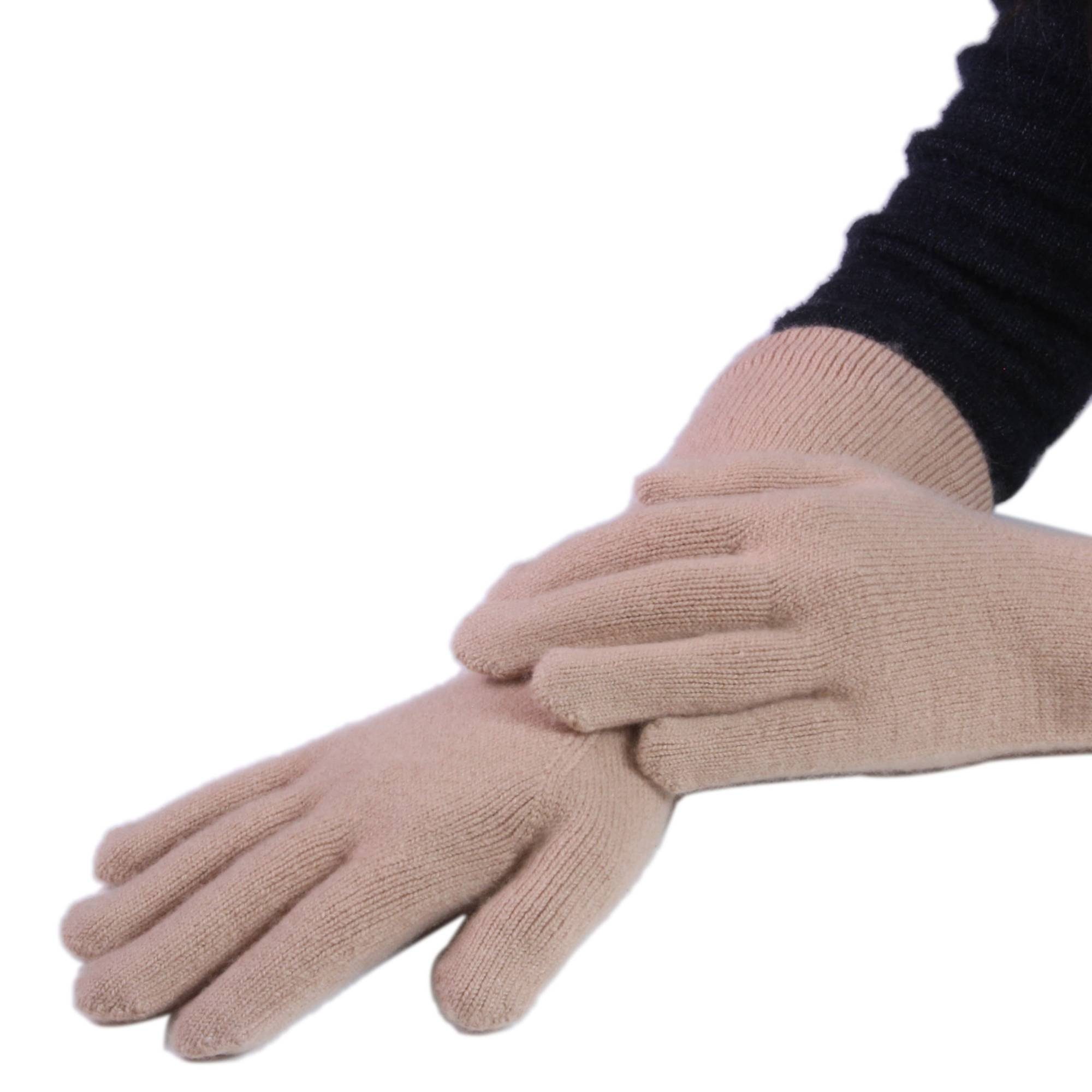 Tumelo DamenCamel Kaschmir 100% Strickhandschuhe Handschuhe