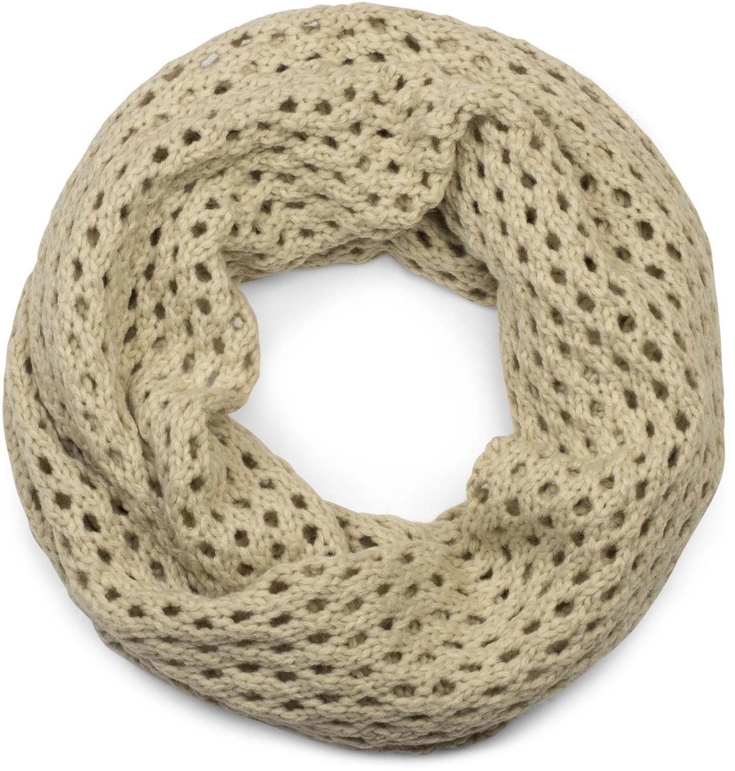 Strickschal Strick Loop Schal mit Loch Muster