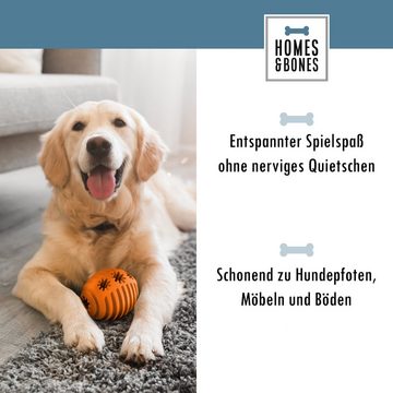 HOMES&BONES Snackball "Doggy Egg", befüllbares Hundespielzeug für interaktive Beschäftigung, 100% Naturkautschuk, für mittlere bis große Hunde