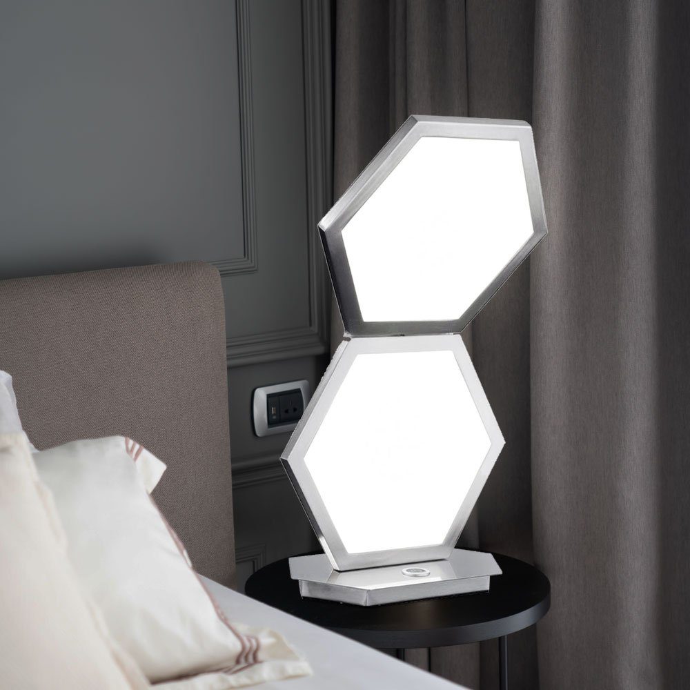 WOFI LED Tischleuchte, Leuchtmittel inklusive, Warmweiß, Design Tischlampe günstig online kaufen