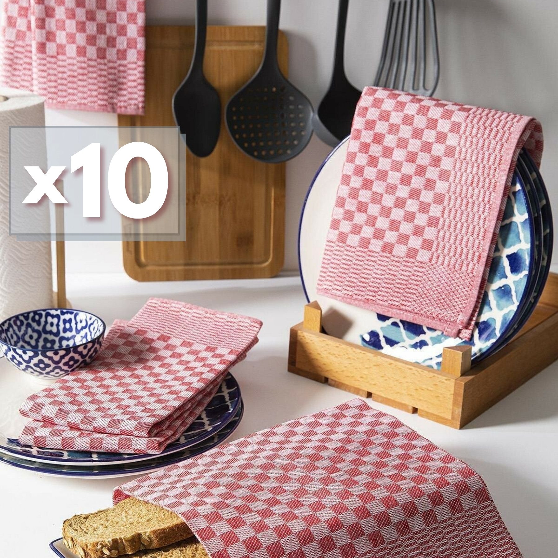 Parpalinam Geschirrtuch Küchentücher Grubentücher 50x70 cm, (Spar-Set, 10-t günstig online kaufen