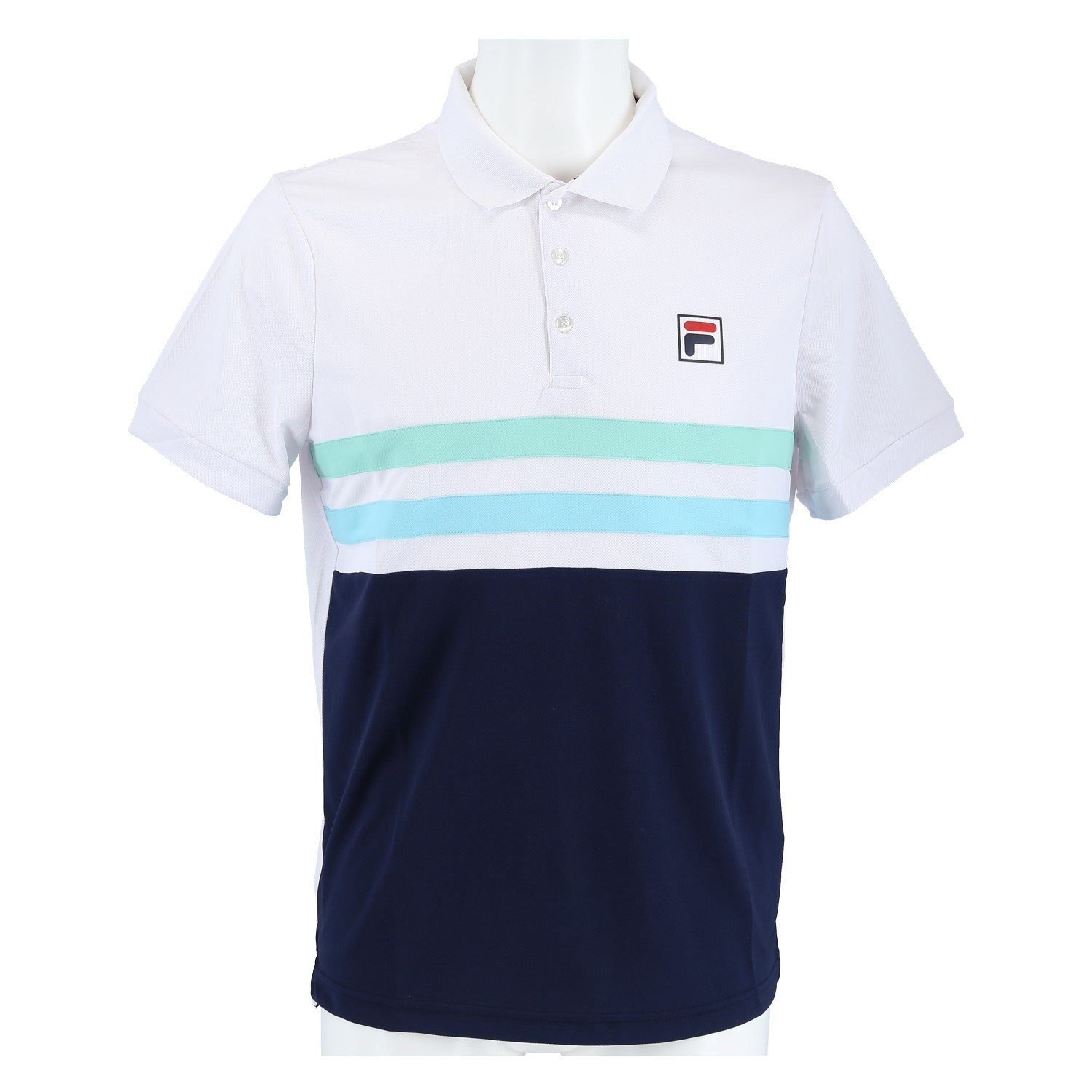 Fila Poloshirt Nelio weiss/peacoatblau Herren