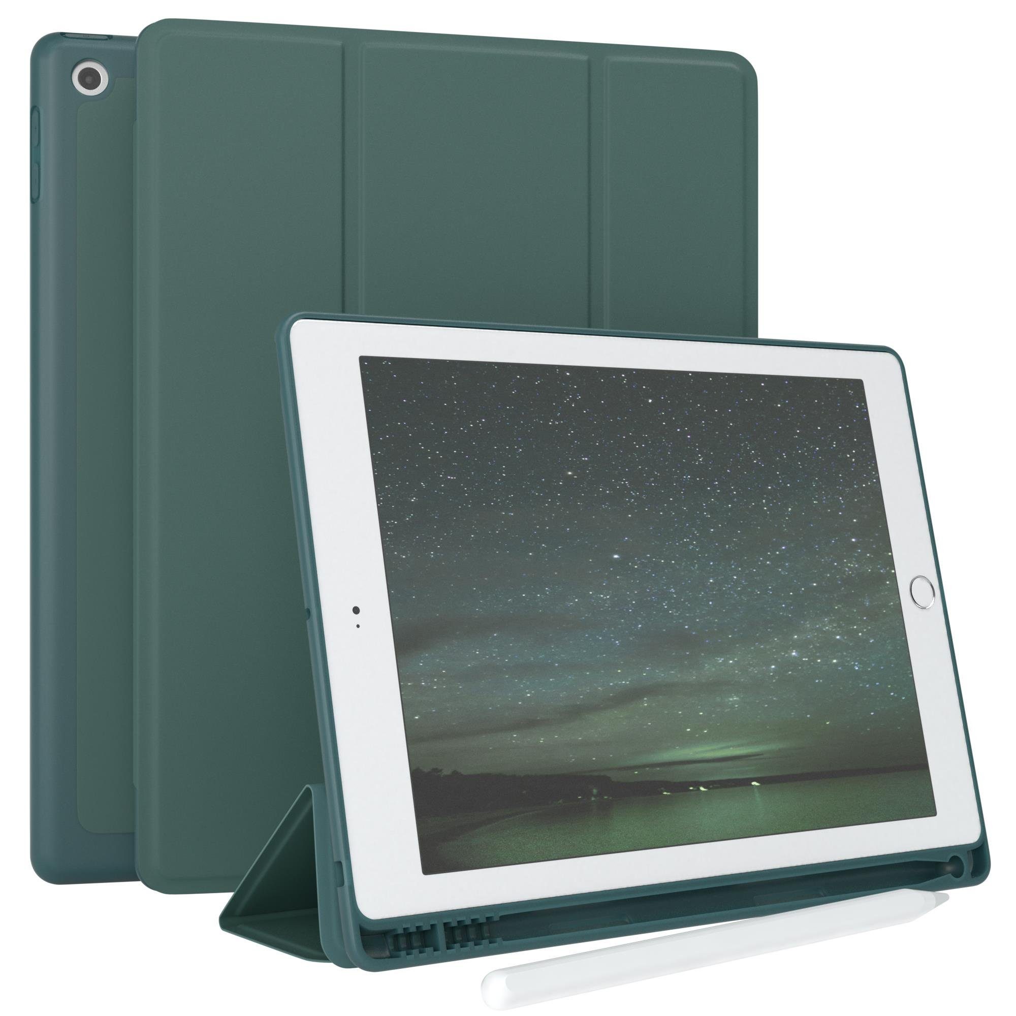 EAZY CASE Tablet-Hülle Penholder Smartcase für iPad 2017/2018 5./6. Gen. 9,7 Zoll, Etui Klapp Cover Schutzhülle Smart Case Sleep Modus Funktion Grün