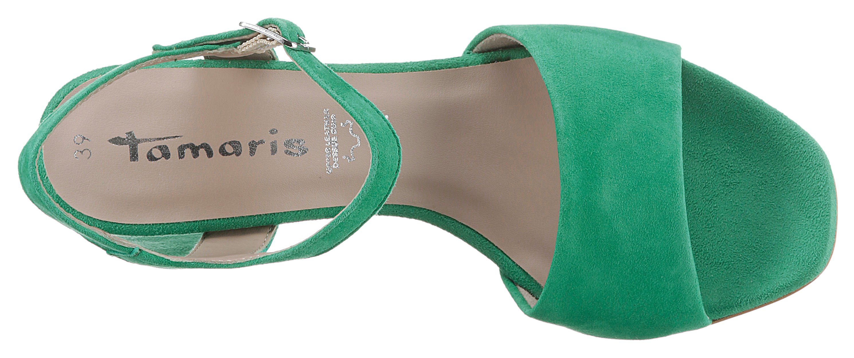 mit Tamaris Touch It-Ausstattung grün Sandalette